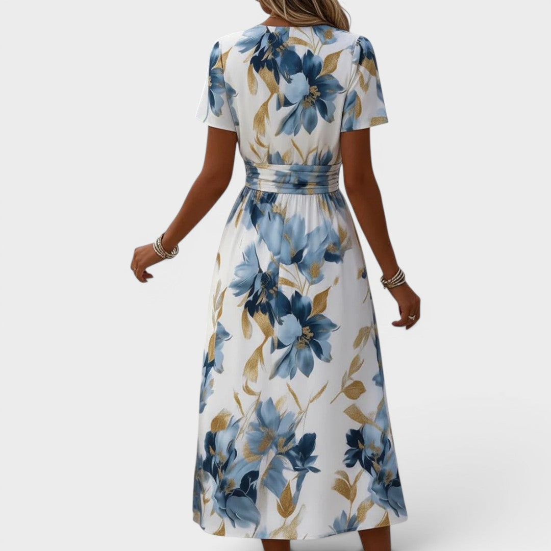 Natalie - Floral Wrap Midi Dress