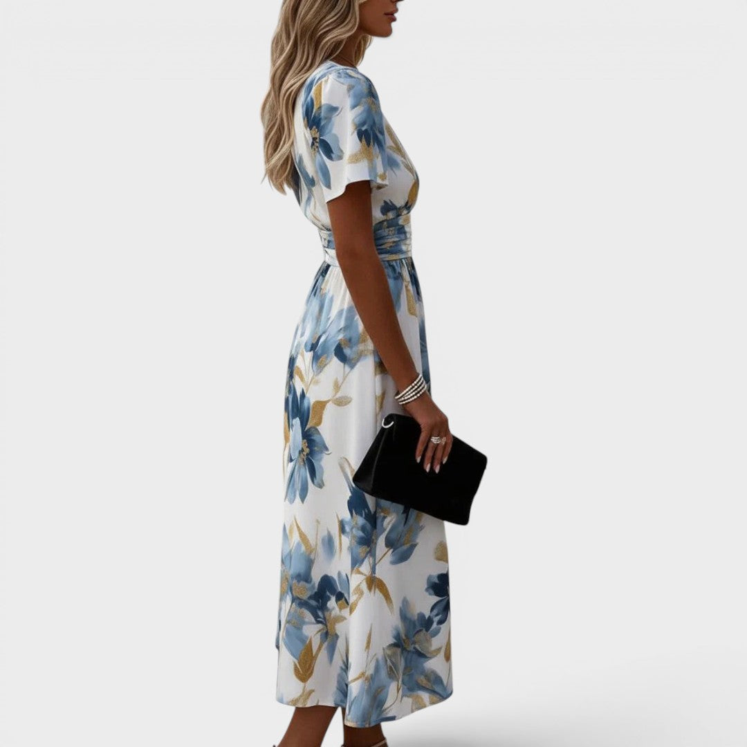 Natalie - Floral Wrap Midi Dress