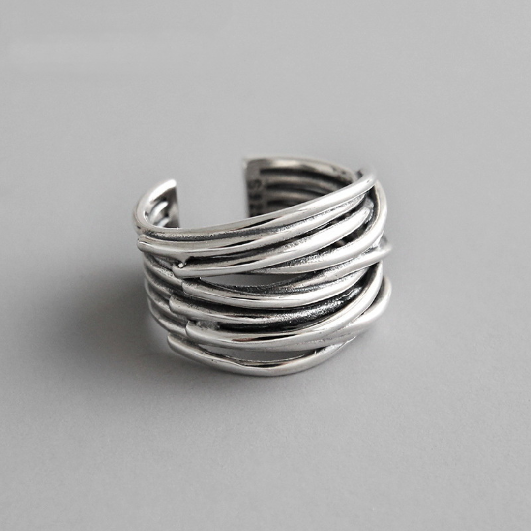 Modern Silver Band Ring