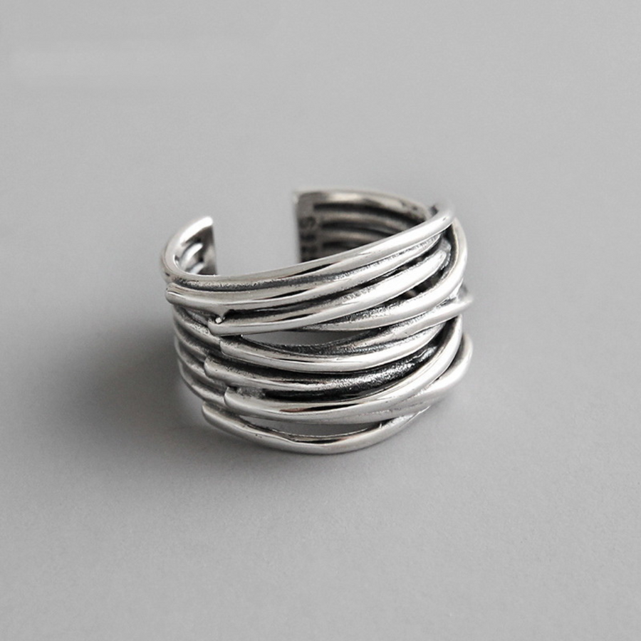 Modern Silver Band Ring