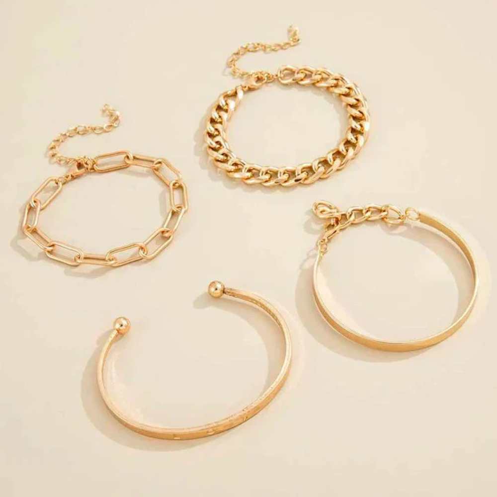 Gold Bracelet Set