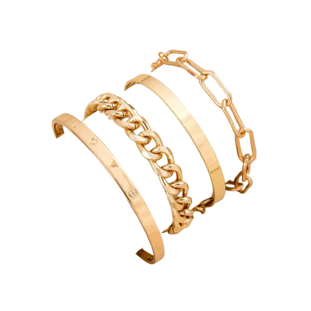 Gold Bracelet Set