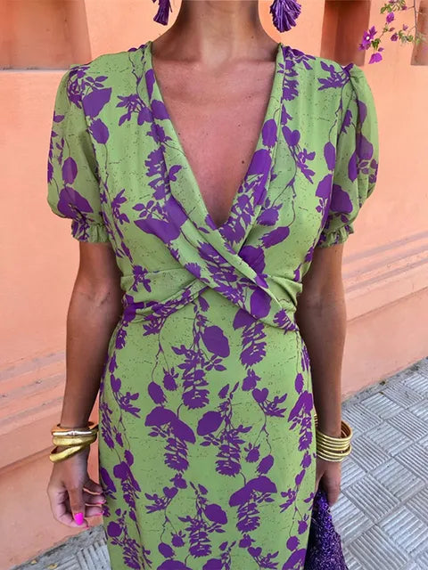 Lieke™ – Colourful summer print dress