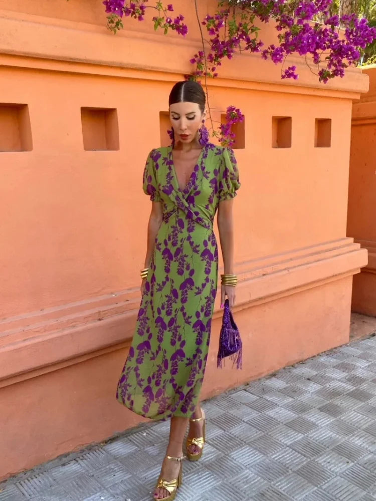 Lieke™ – Colourful summer print dress