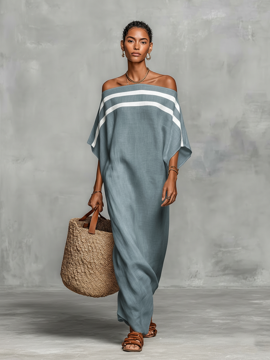 Minimalist linen maxi dress