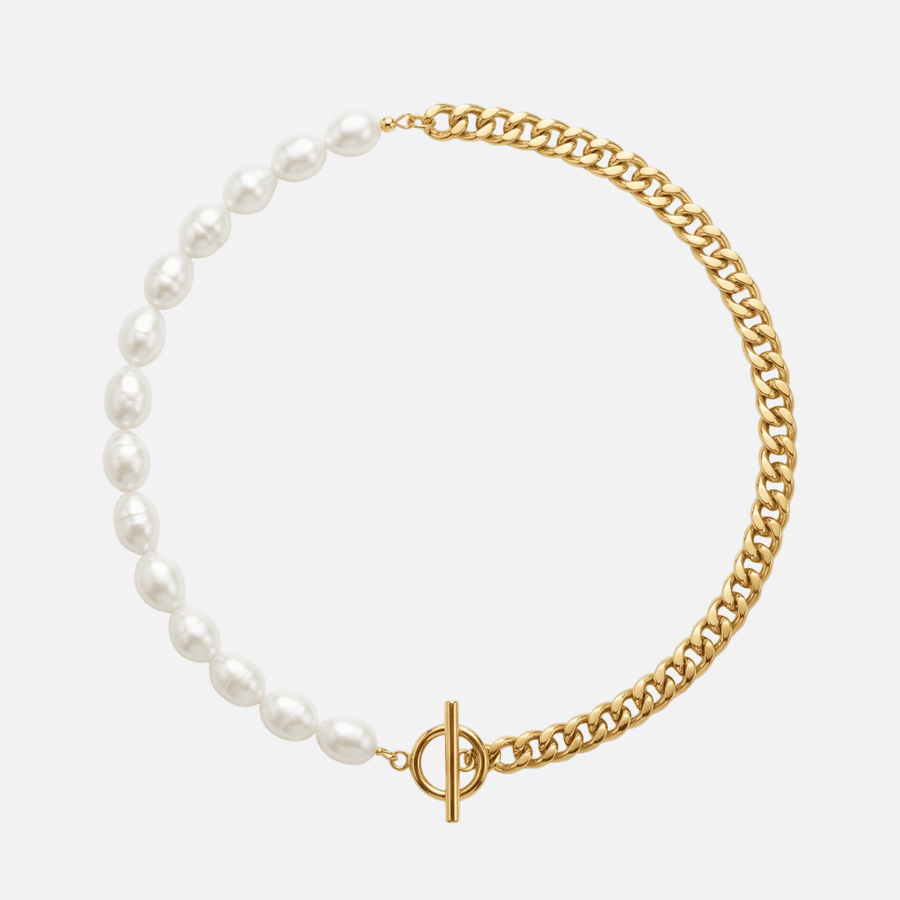 Golden Pearl Necklace