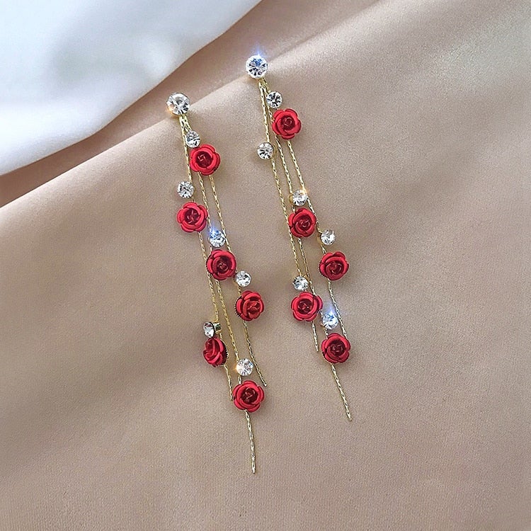Rose Crystal Earrings