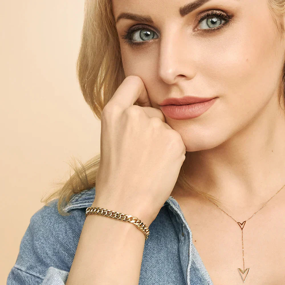 Gold Curb Chain Bracelet
