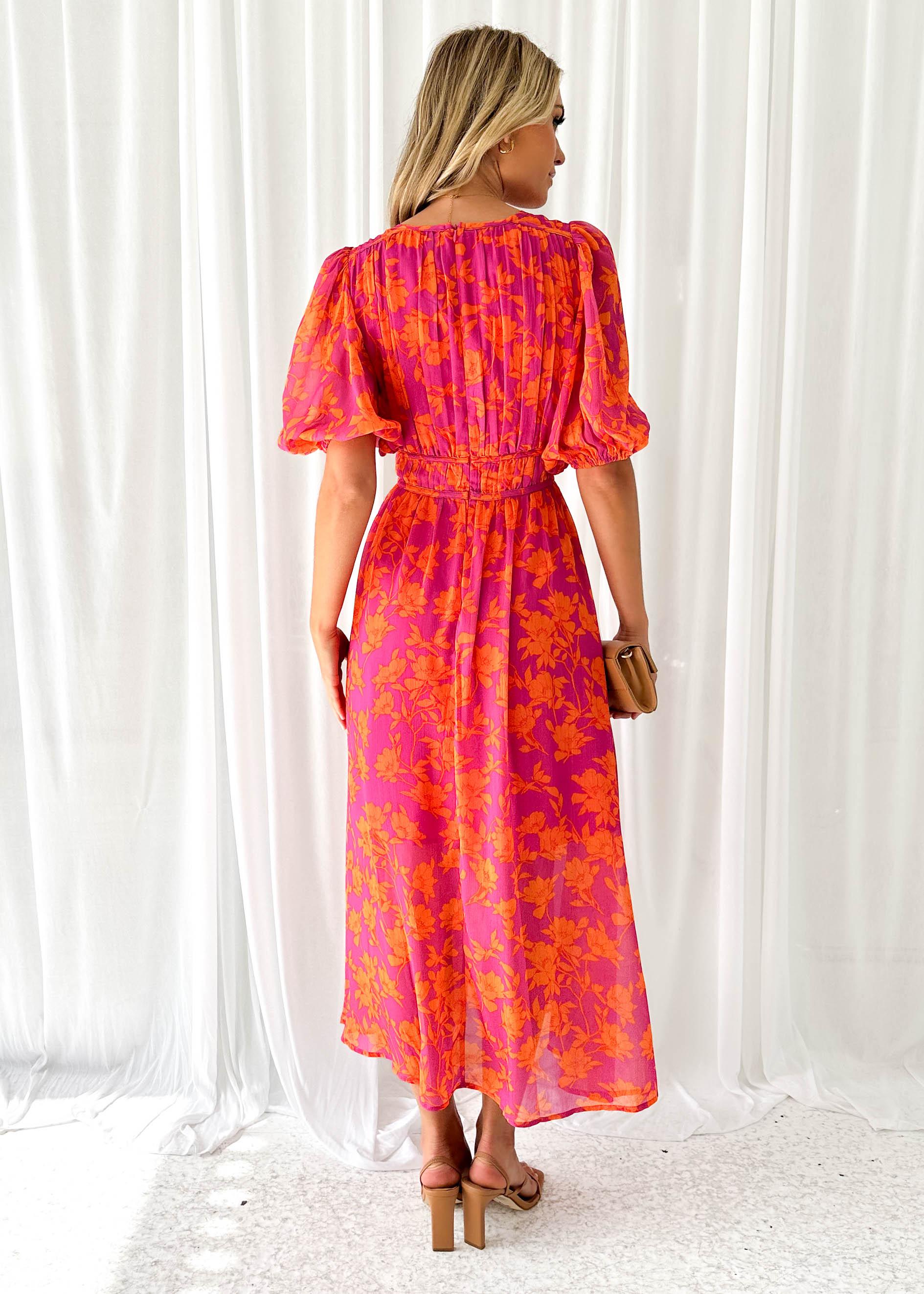 Luna™ – Modern floral midi dress