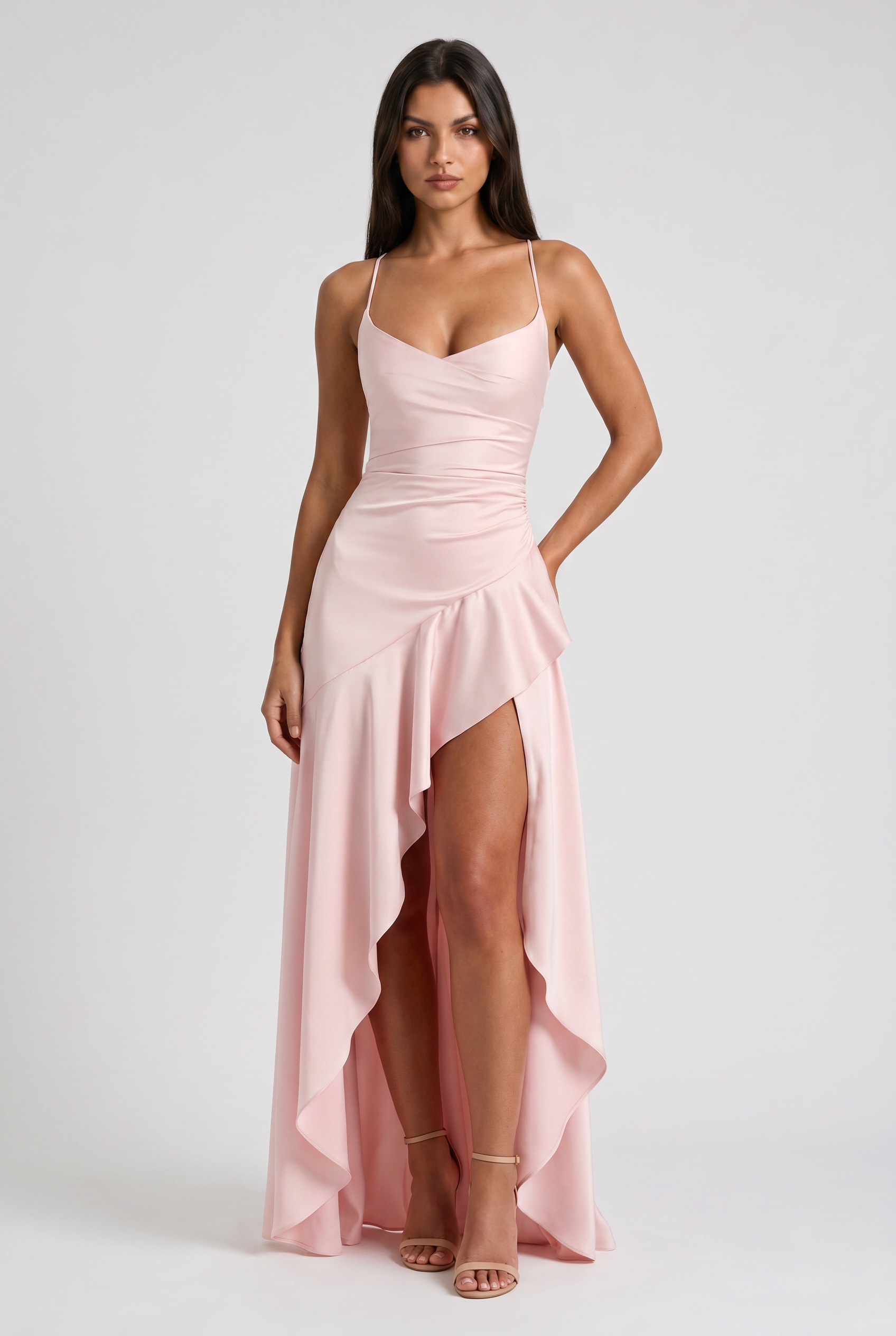 Ruby - Asymmetrical Draped Maxi Dress