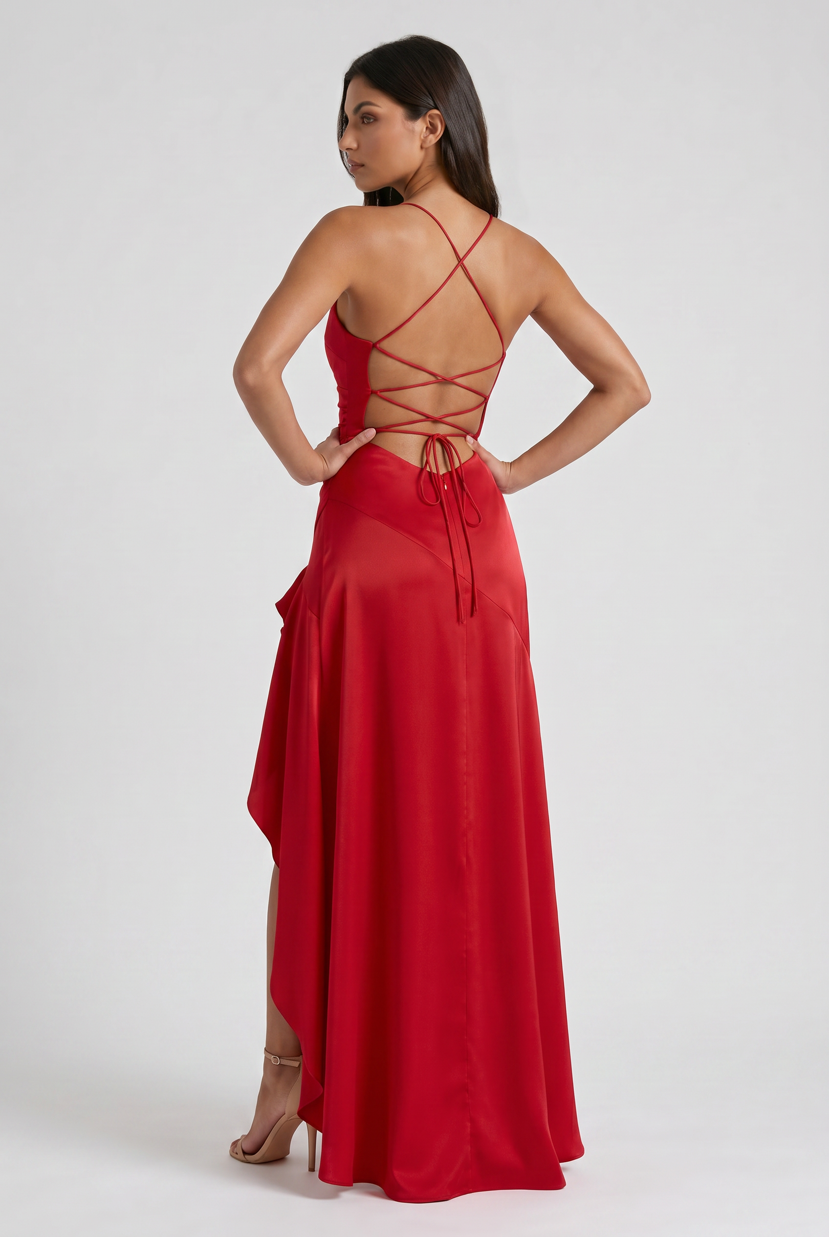Ruby - Asymmetrical Draped Maxi Dress