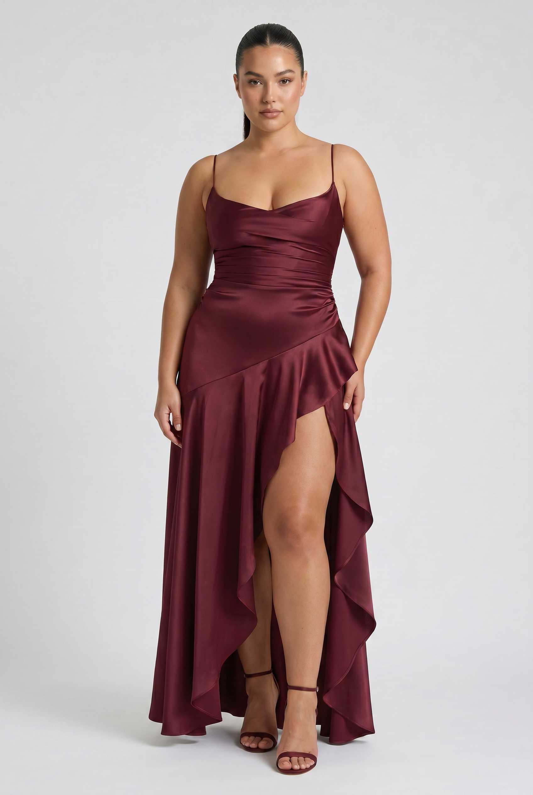 Ruby - Asymmetrical Draped Maxi Dress