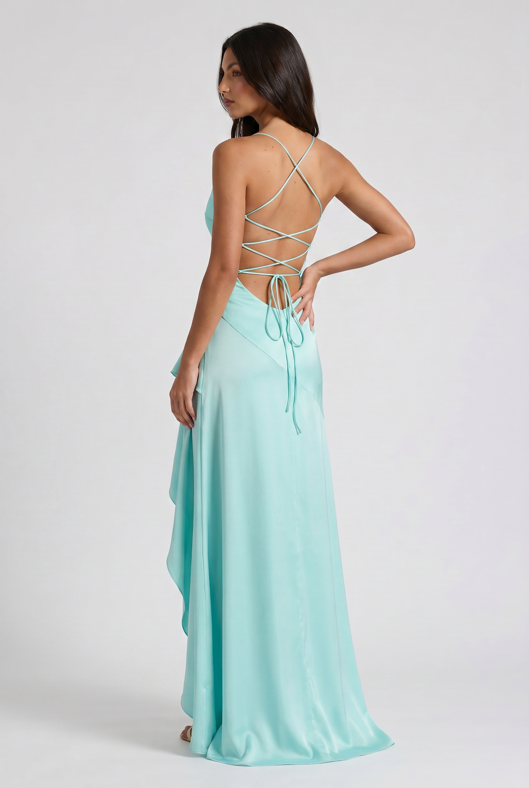 Ruby - Asymmetrical Draped Maxi Dress