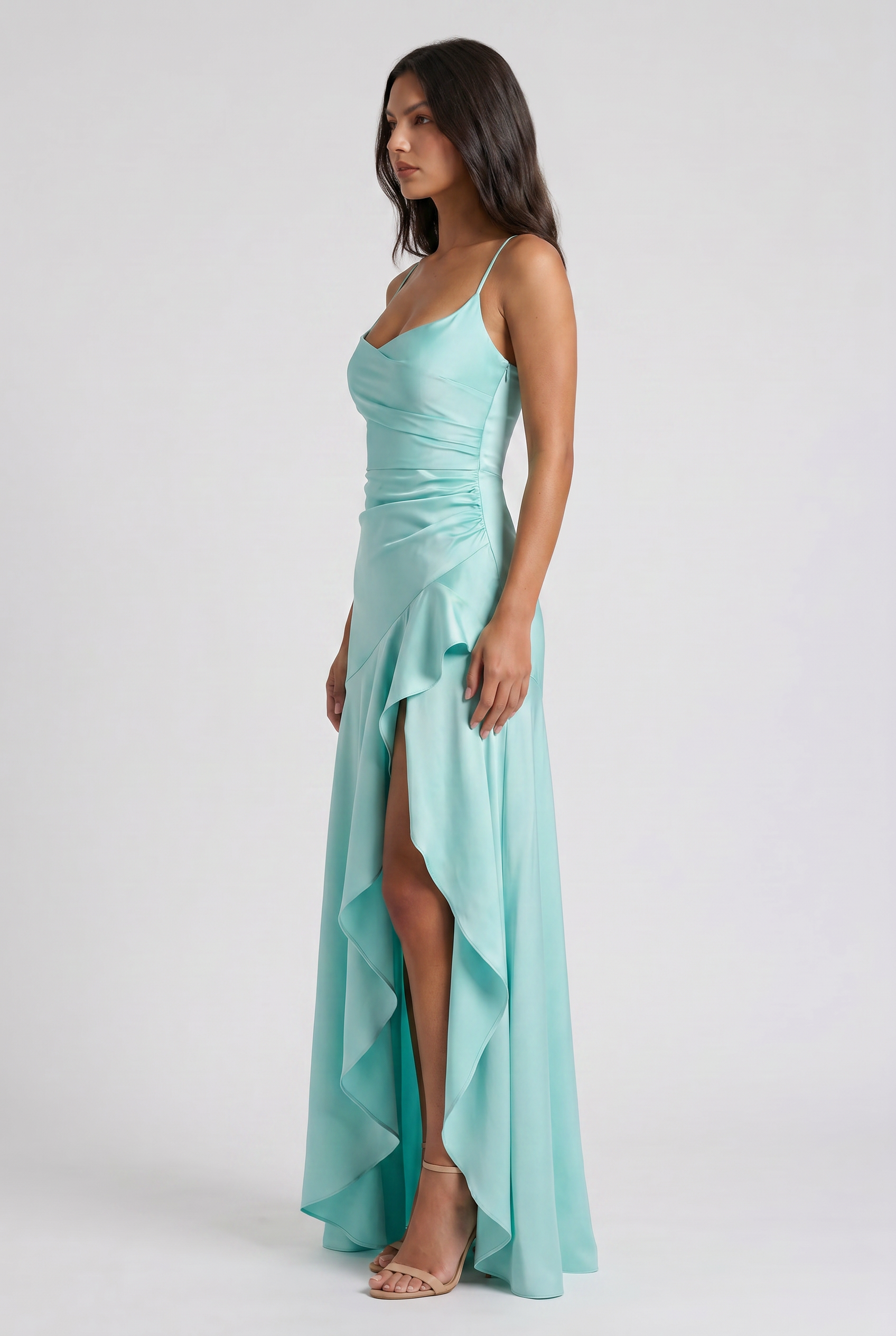Ruby - Asymmetrical Draped Maxi Dress