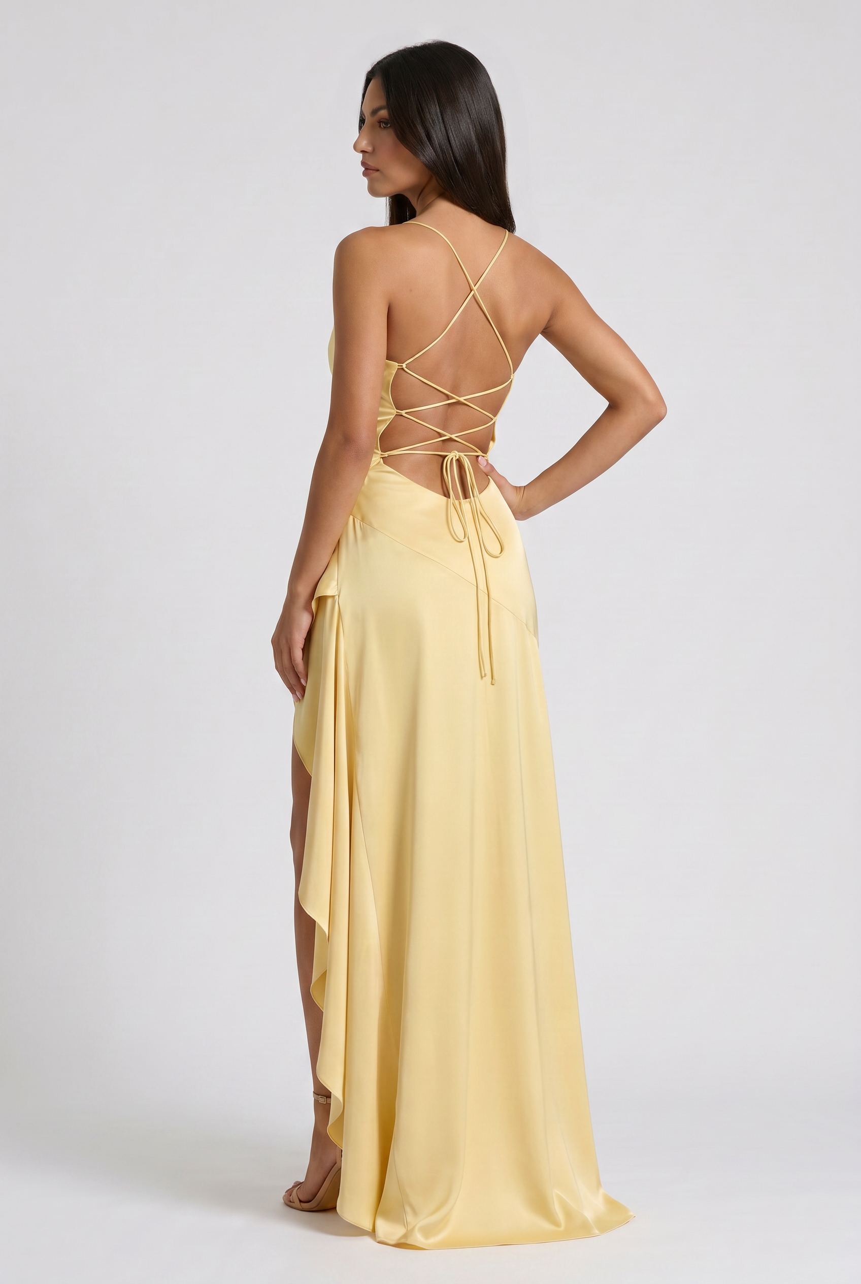 Ruby - Asymmetrical Draped Maxi Dress