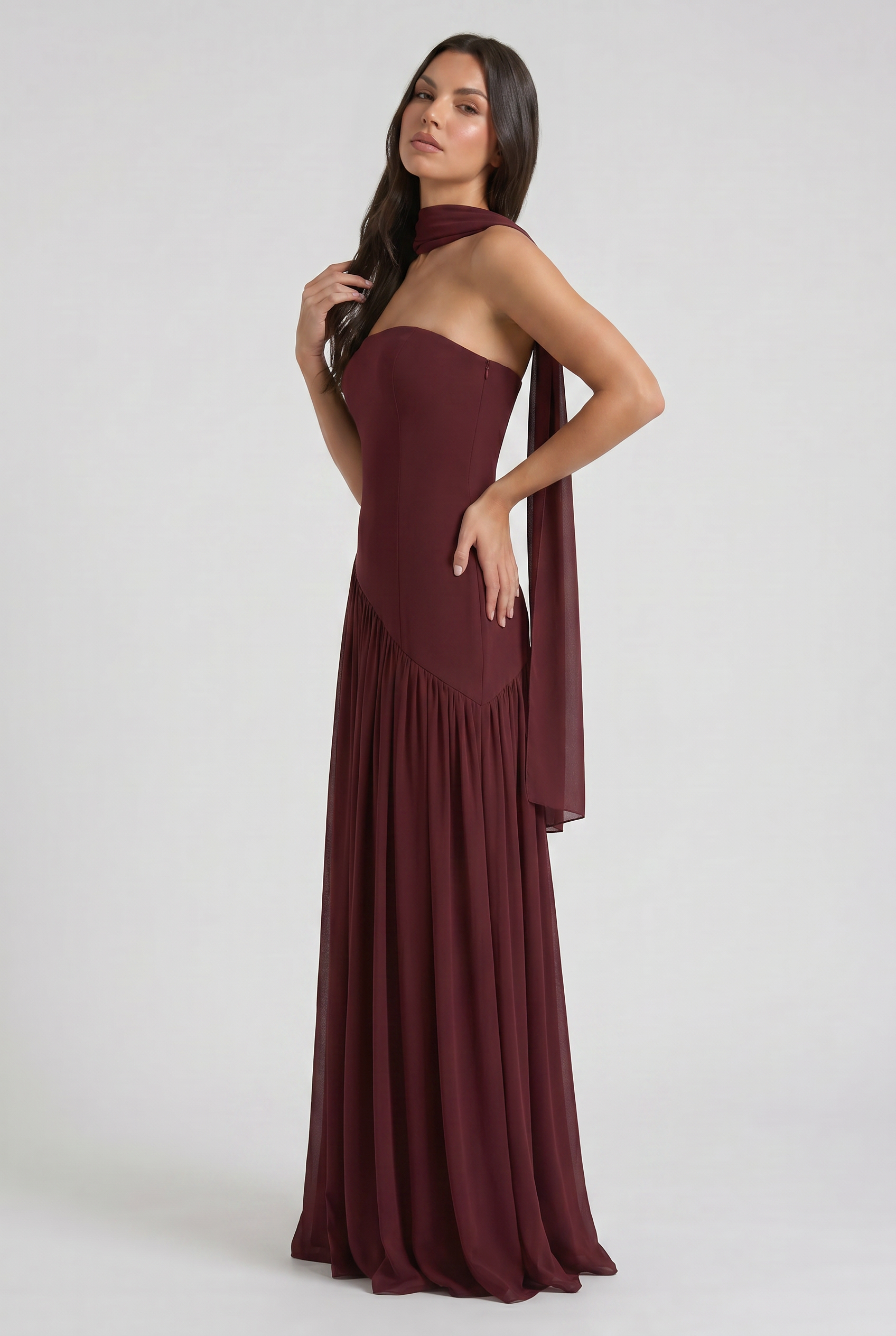 Sofia - Open Back Maxi Dress