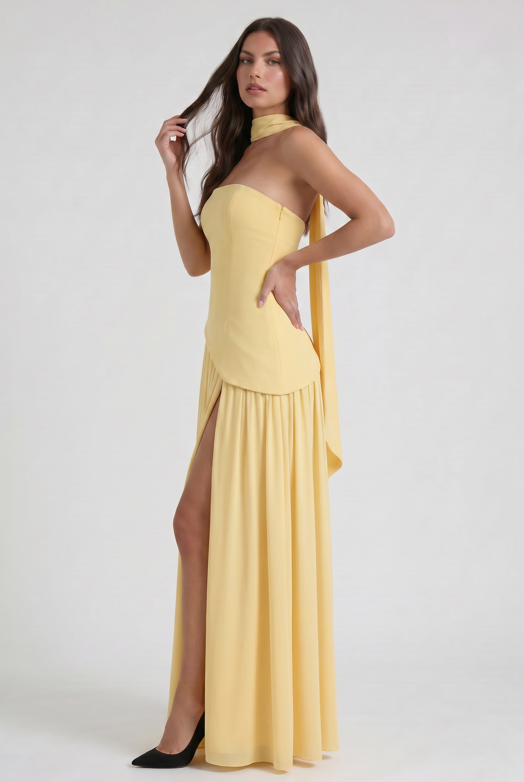 Sofia - Open Back Maxi Dress