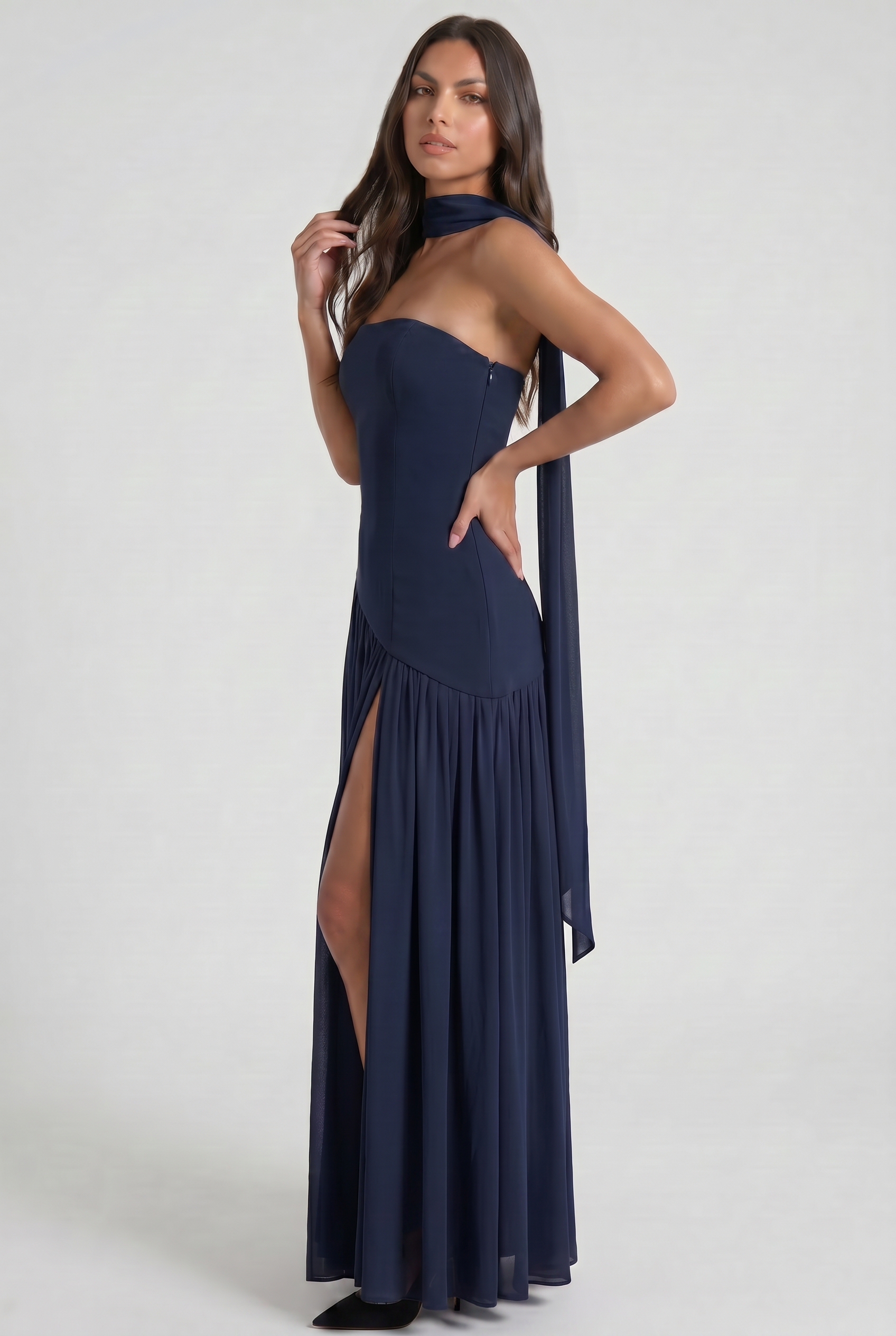 Sofia - Open Back Maxi Dress
