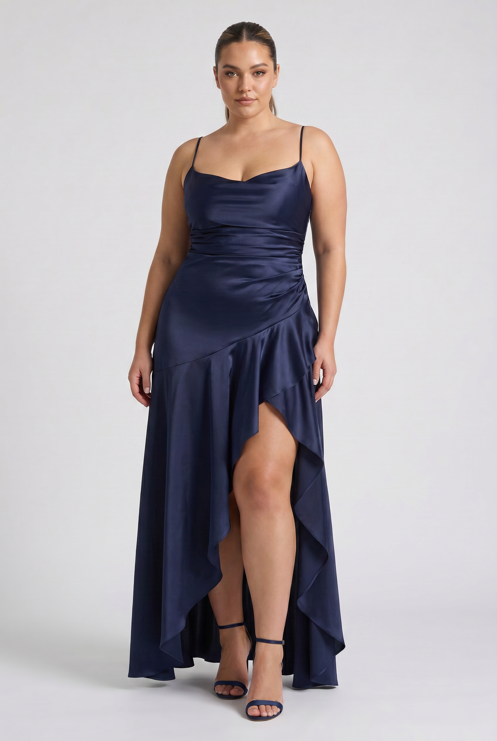 Ruby - Asymmetrical Draped Maxi Dress