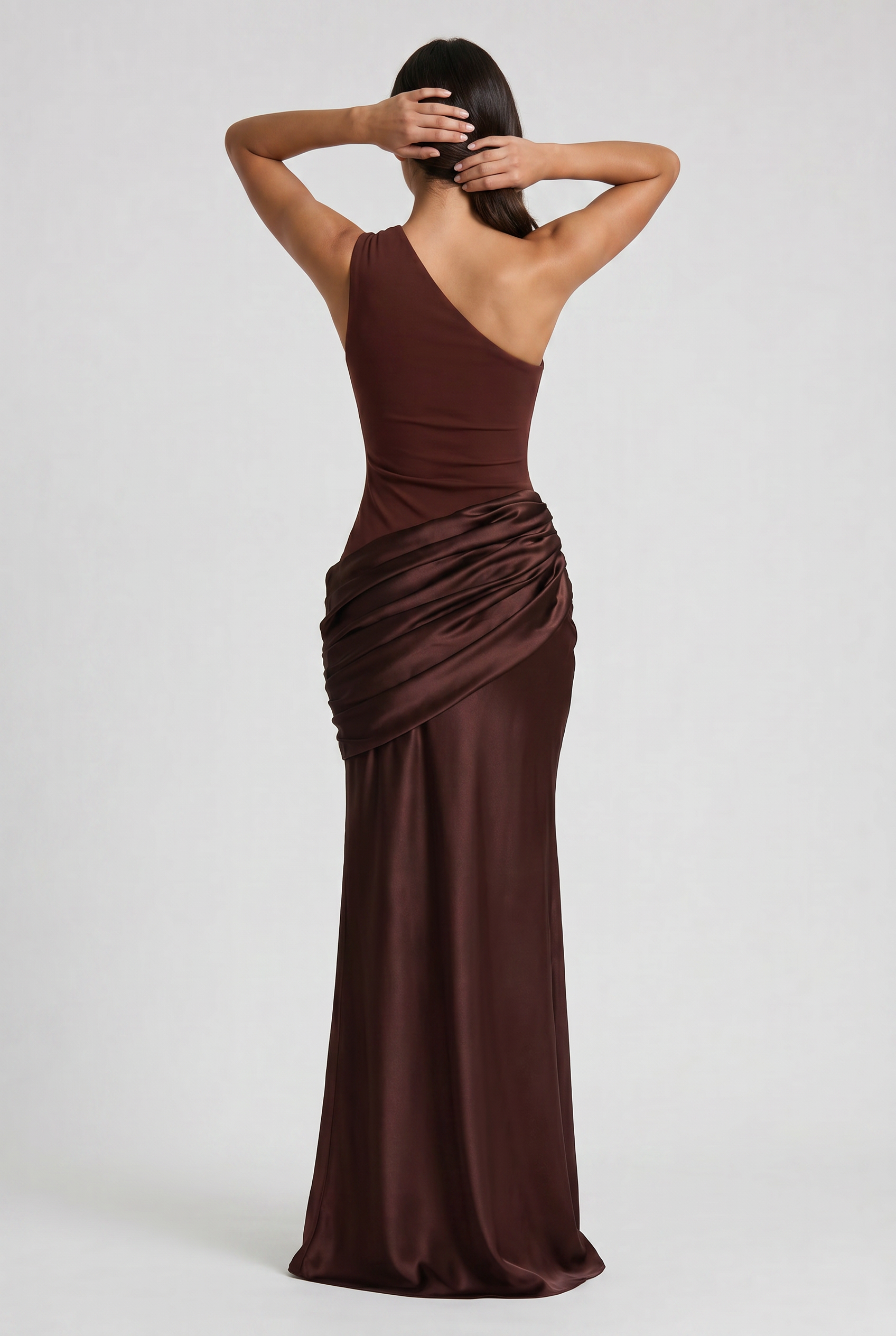 Hallie - Pleated Satin Maxi Dress