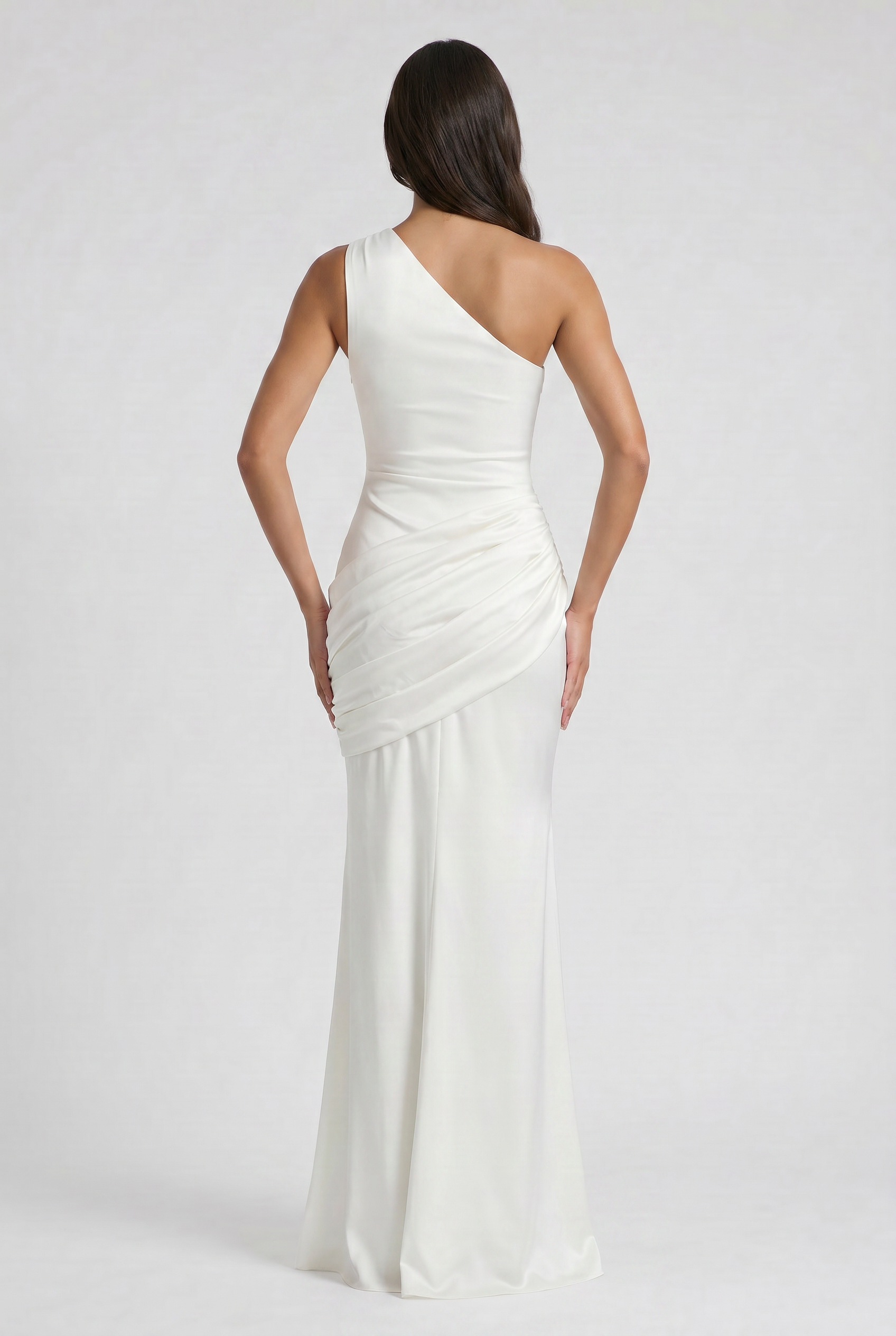 Hallie - Pleated Satin Maxi Dress