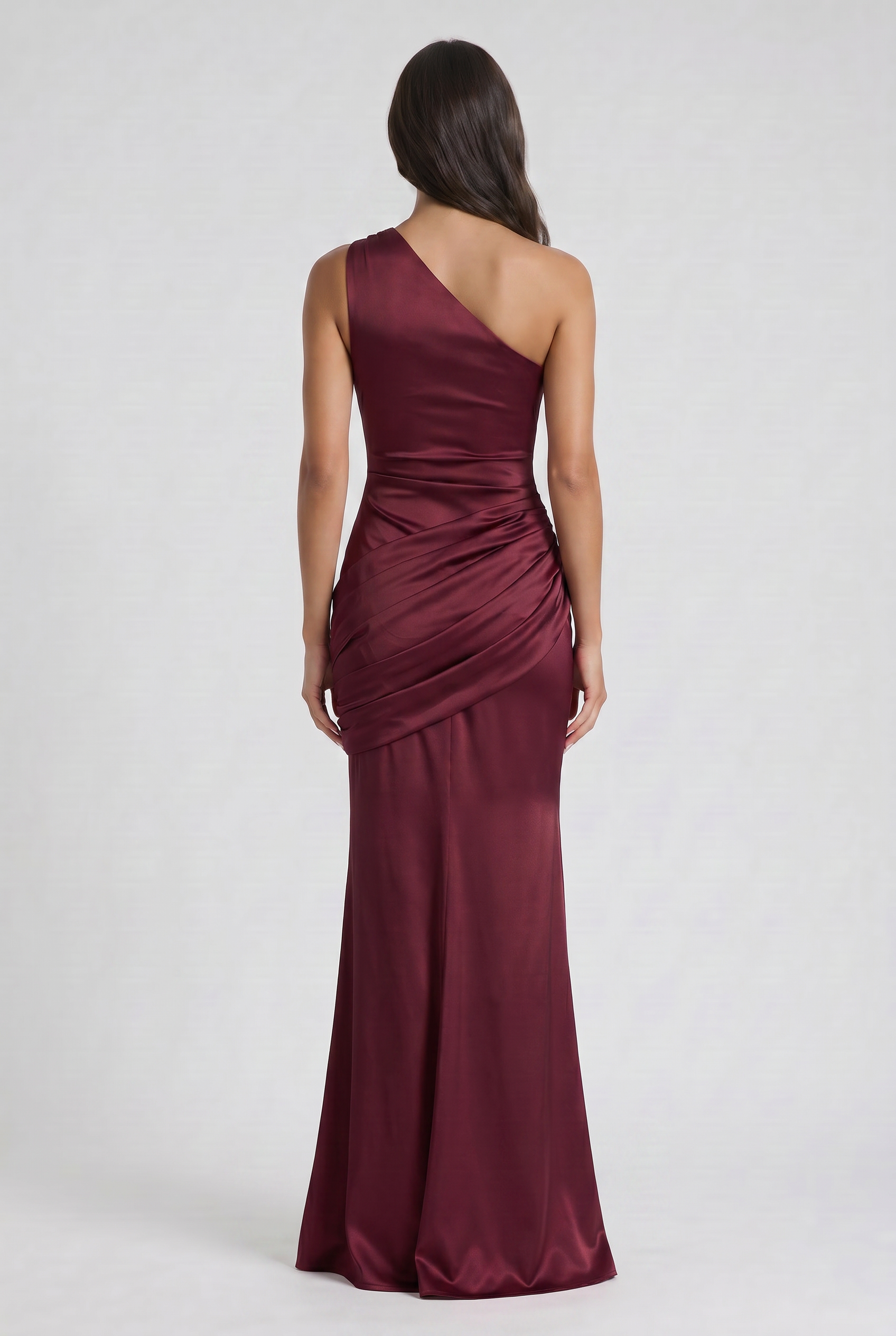 Hallie - Pleated Satin Maxi Dress