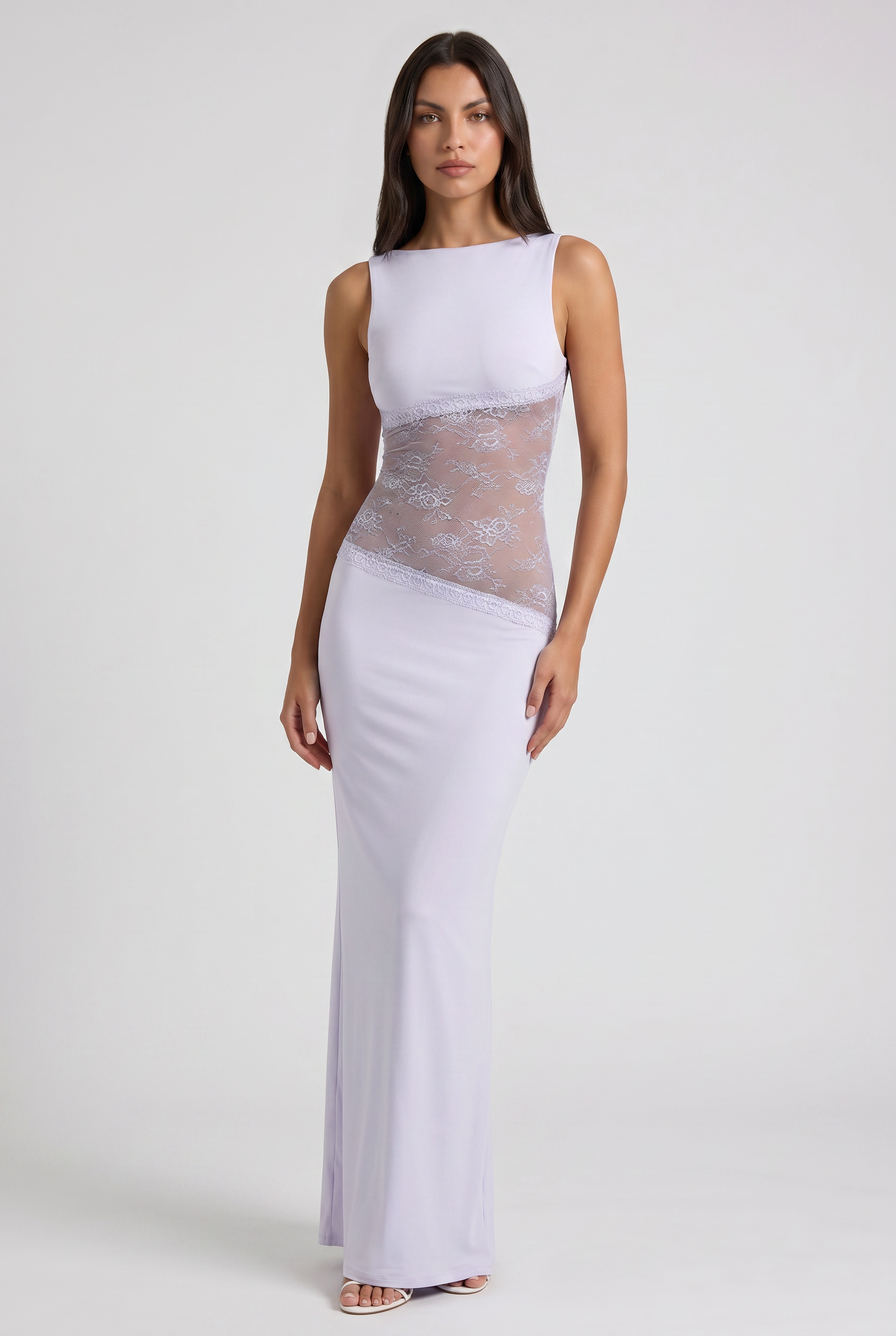 Eva - Sheer Waist Evening Dress