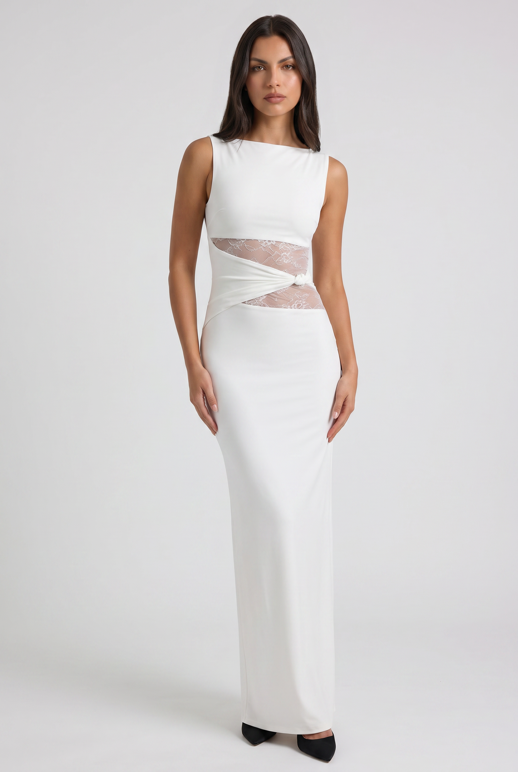 Brooke - Lace Up Maxi Dress