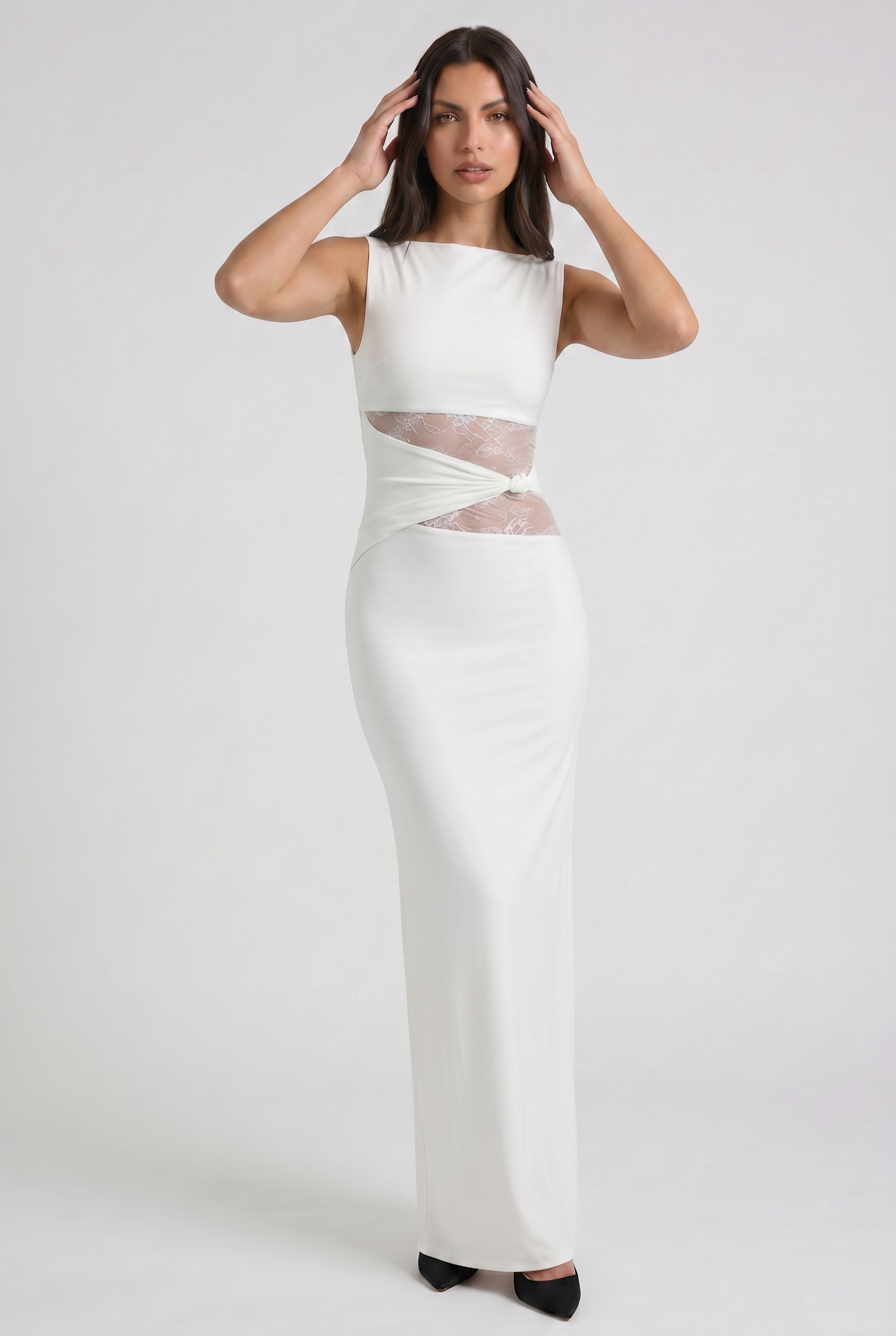Brooke - Lace Up Maxi Dress