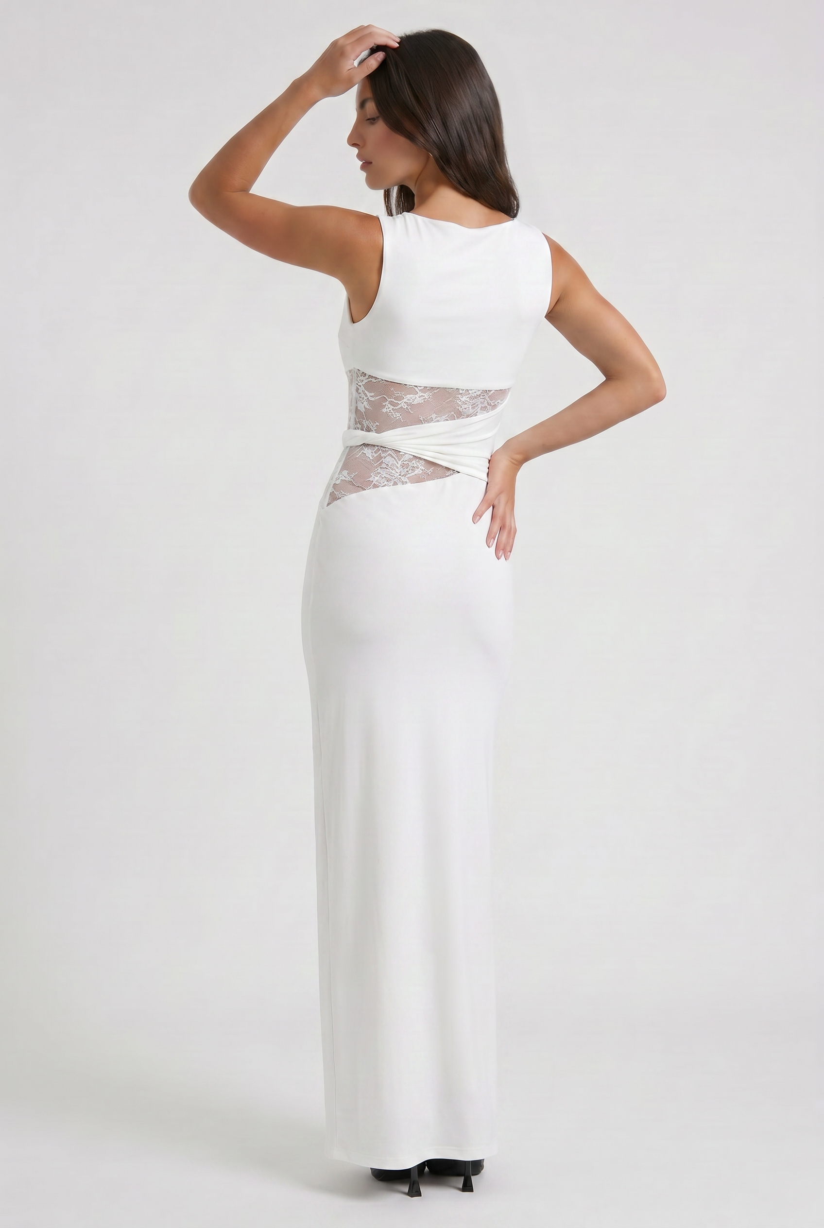 Brooke - Lace Up Maxi Dress