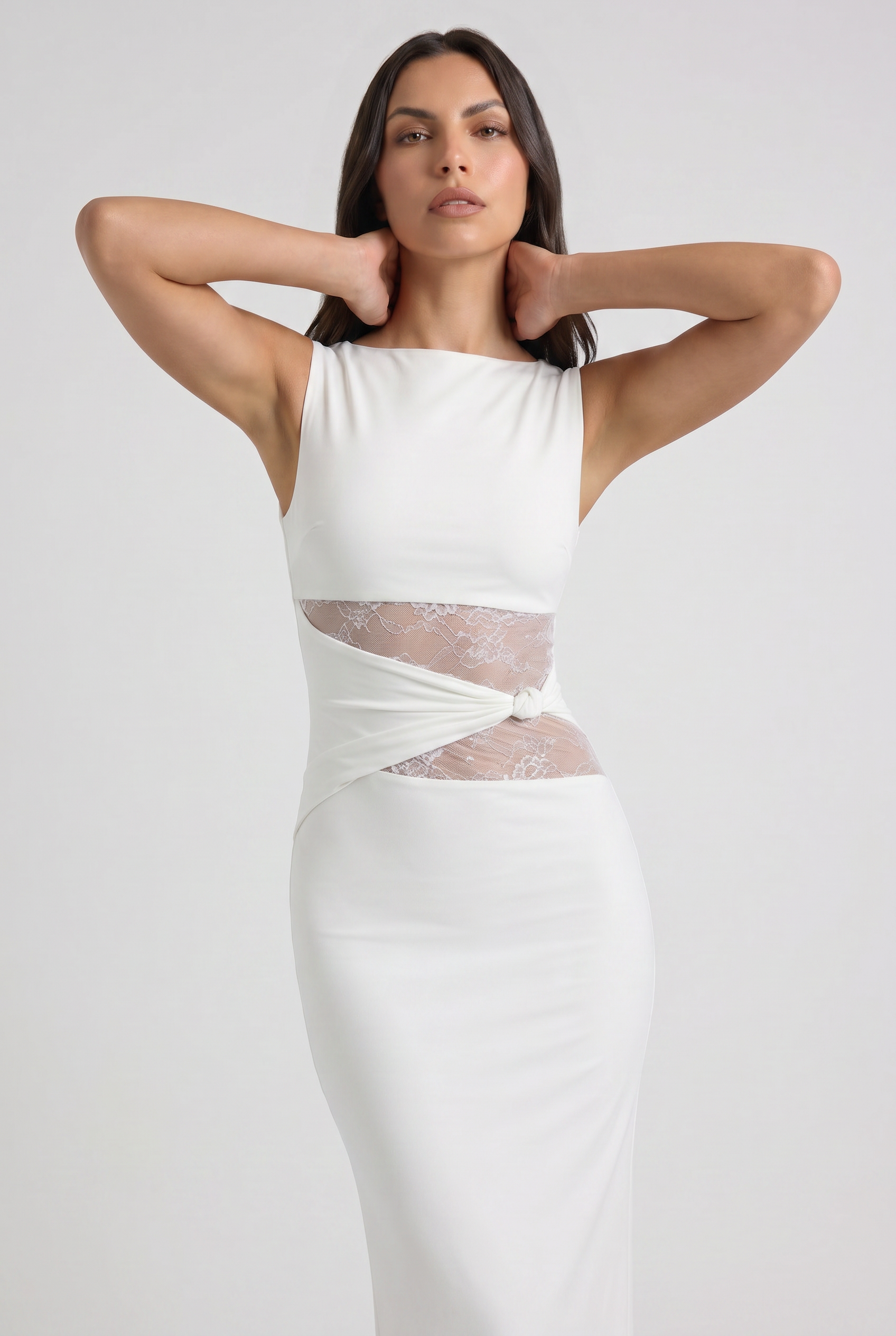 Brooke - Lace Up Maxi Dress