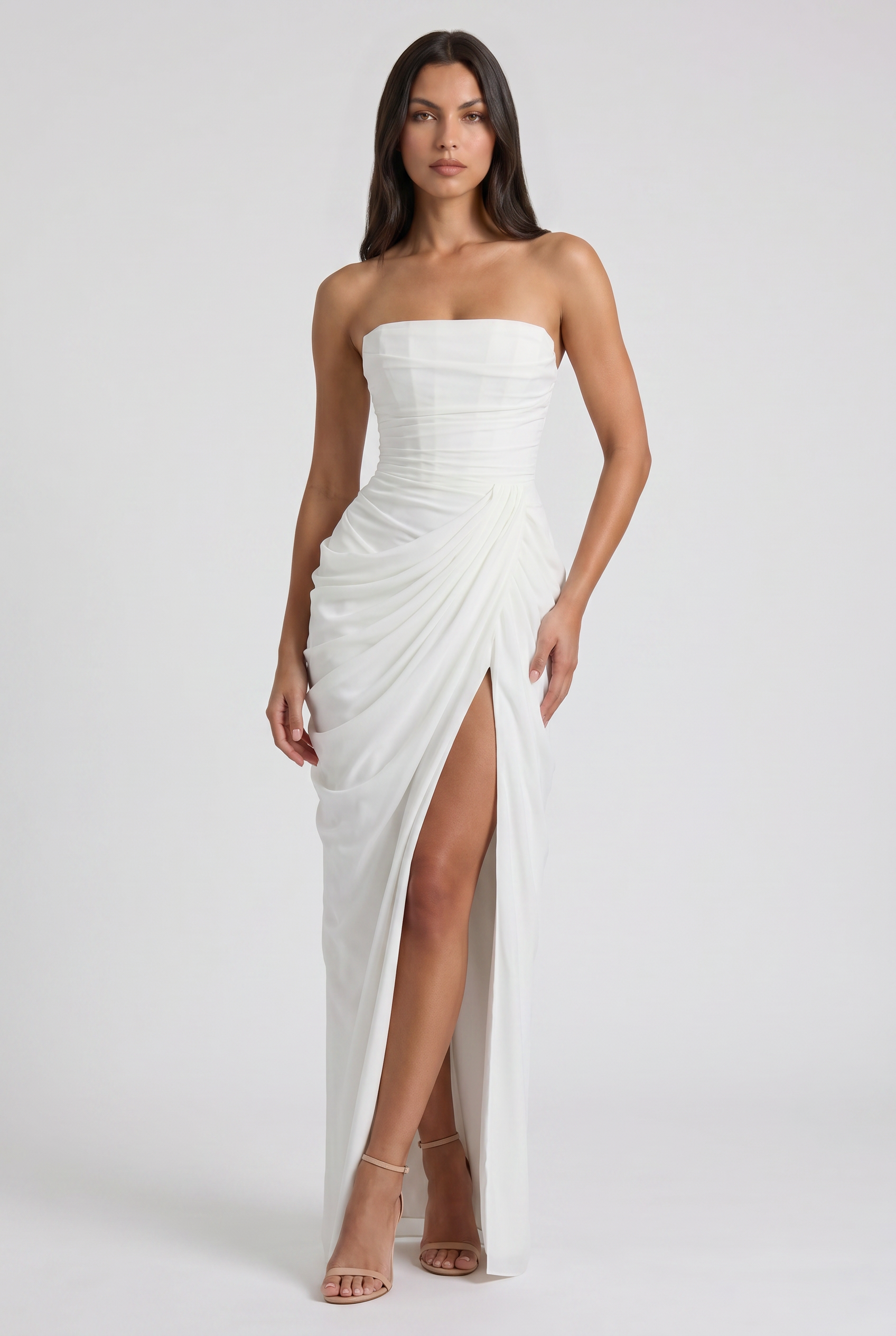 Emilia - Strapless Maxi Evening Dress