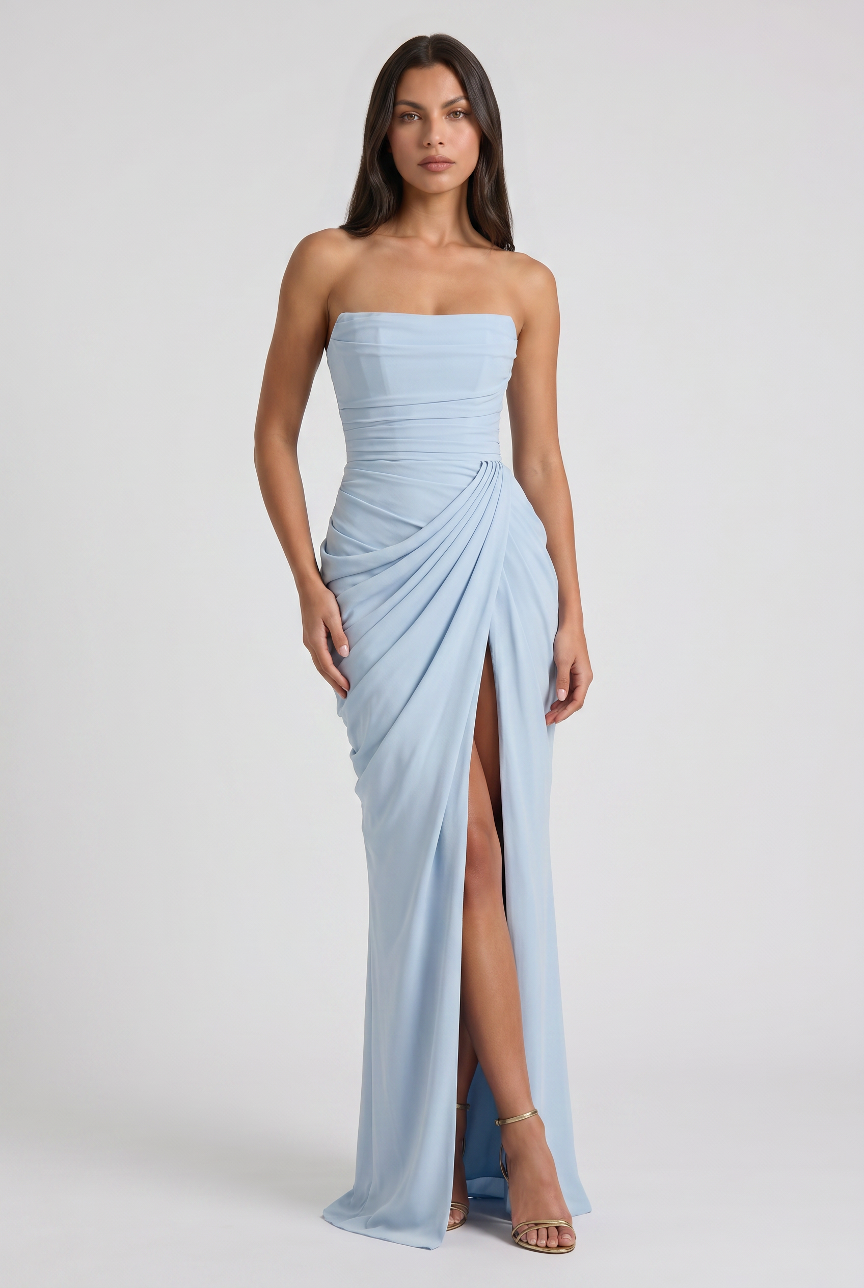 Emilia - Strapless Maxi Evening Dress
