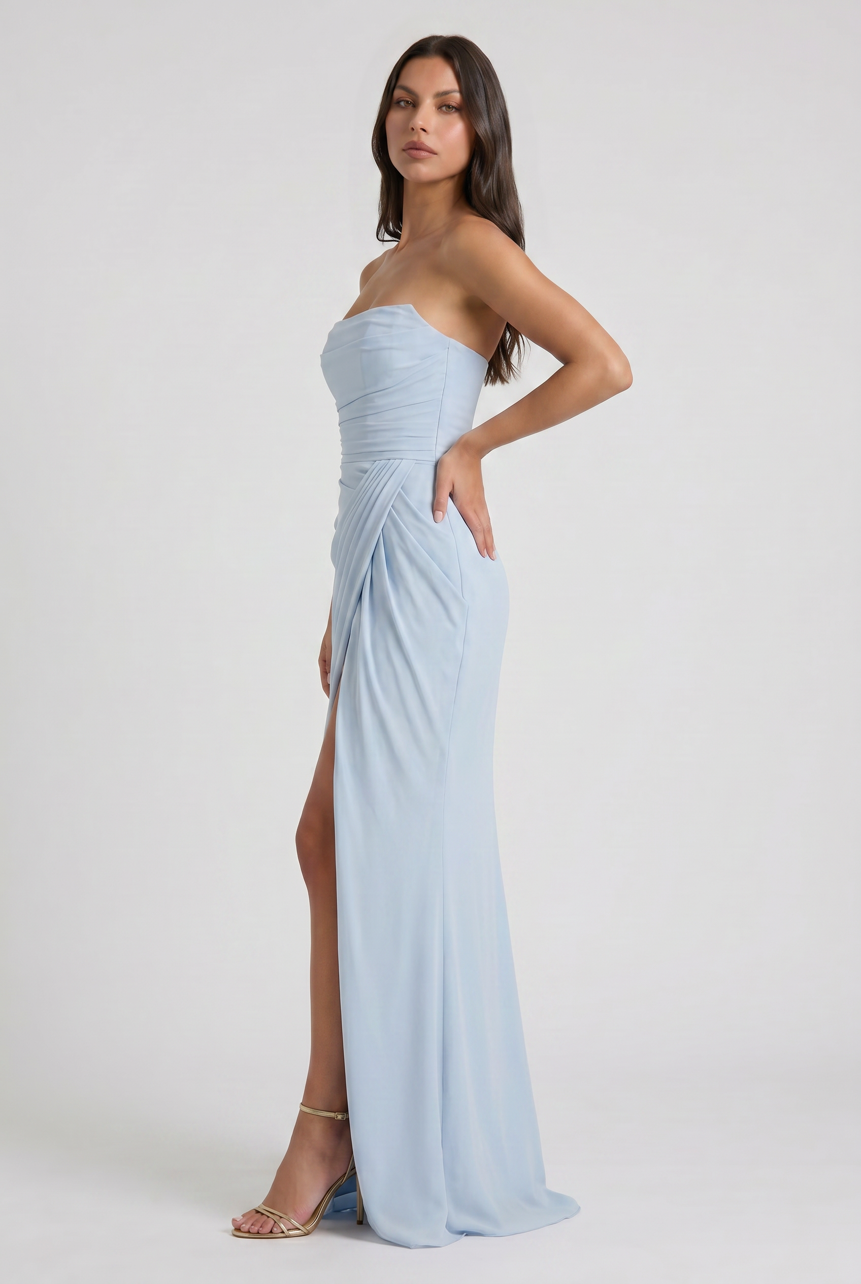 Emilia - Strapless Maxi Evening Dress