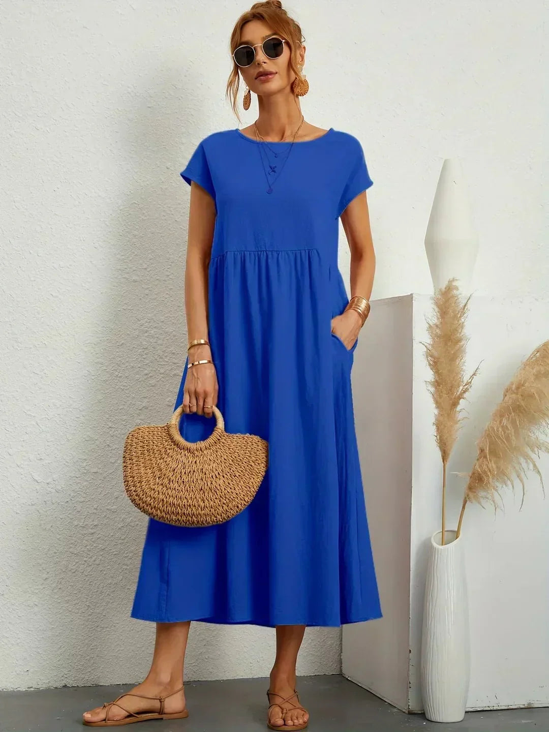 HEIKE | Flowing Midi Dress with Timeless Elegance