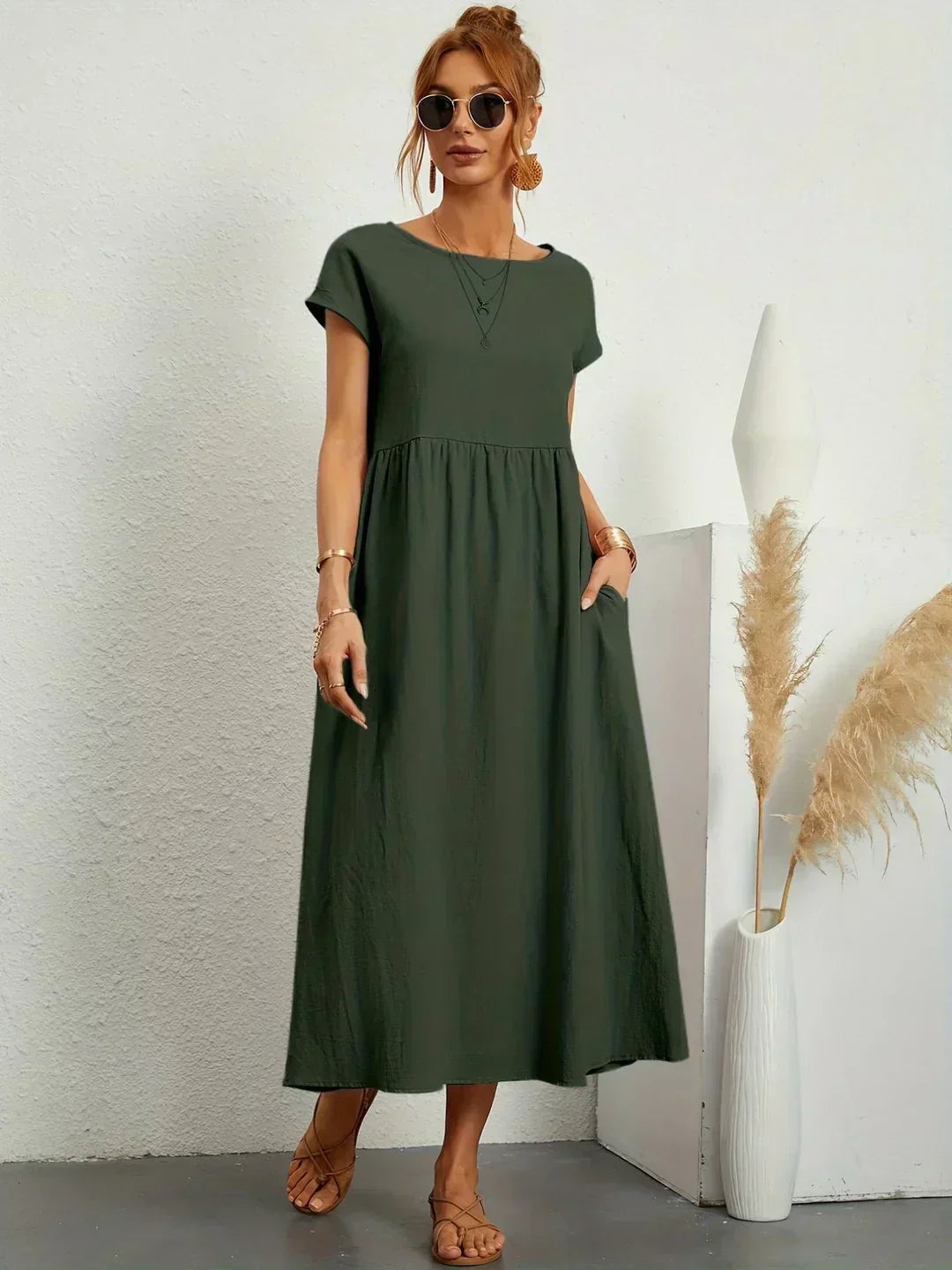 HEIKE | Flowing Midi Dress with Timeless Elegance
