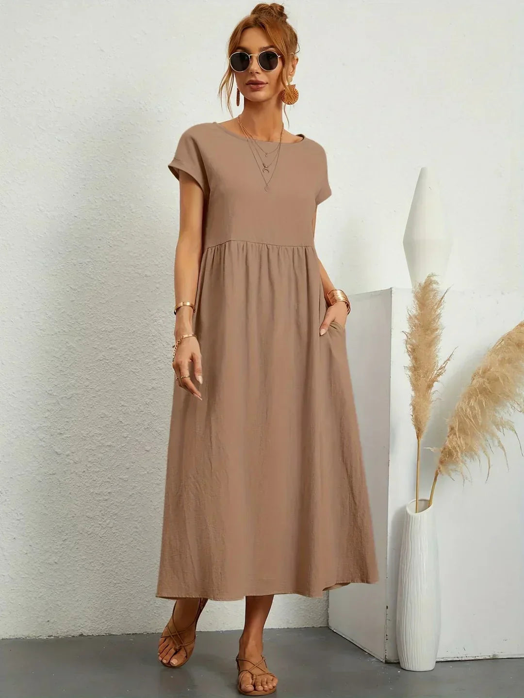 Gabriela™ – Flowing midi dress with timeless elegance