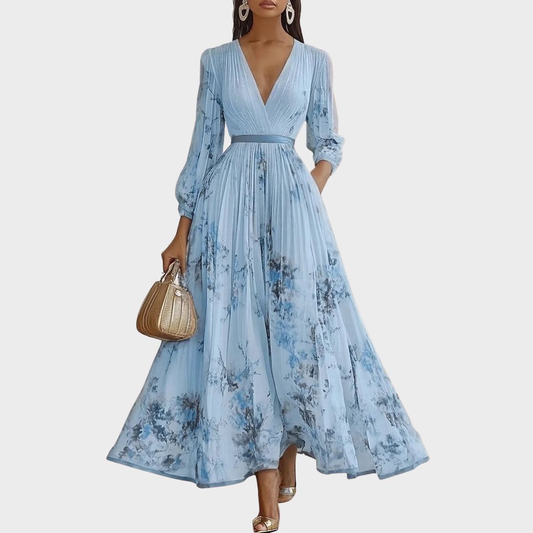 Siena™ – Elegant pleated maxi dress