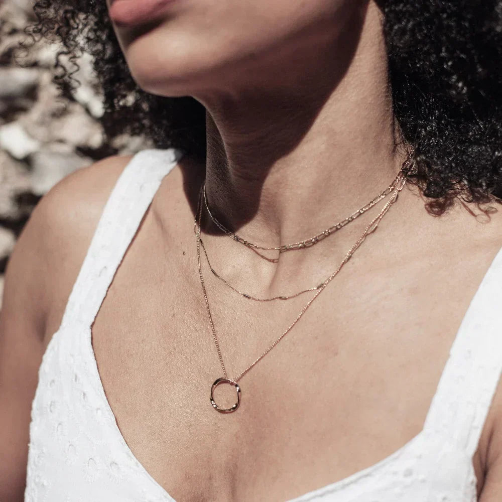 Gold-plated Layered Necklace Set