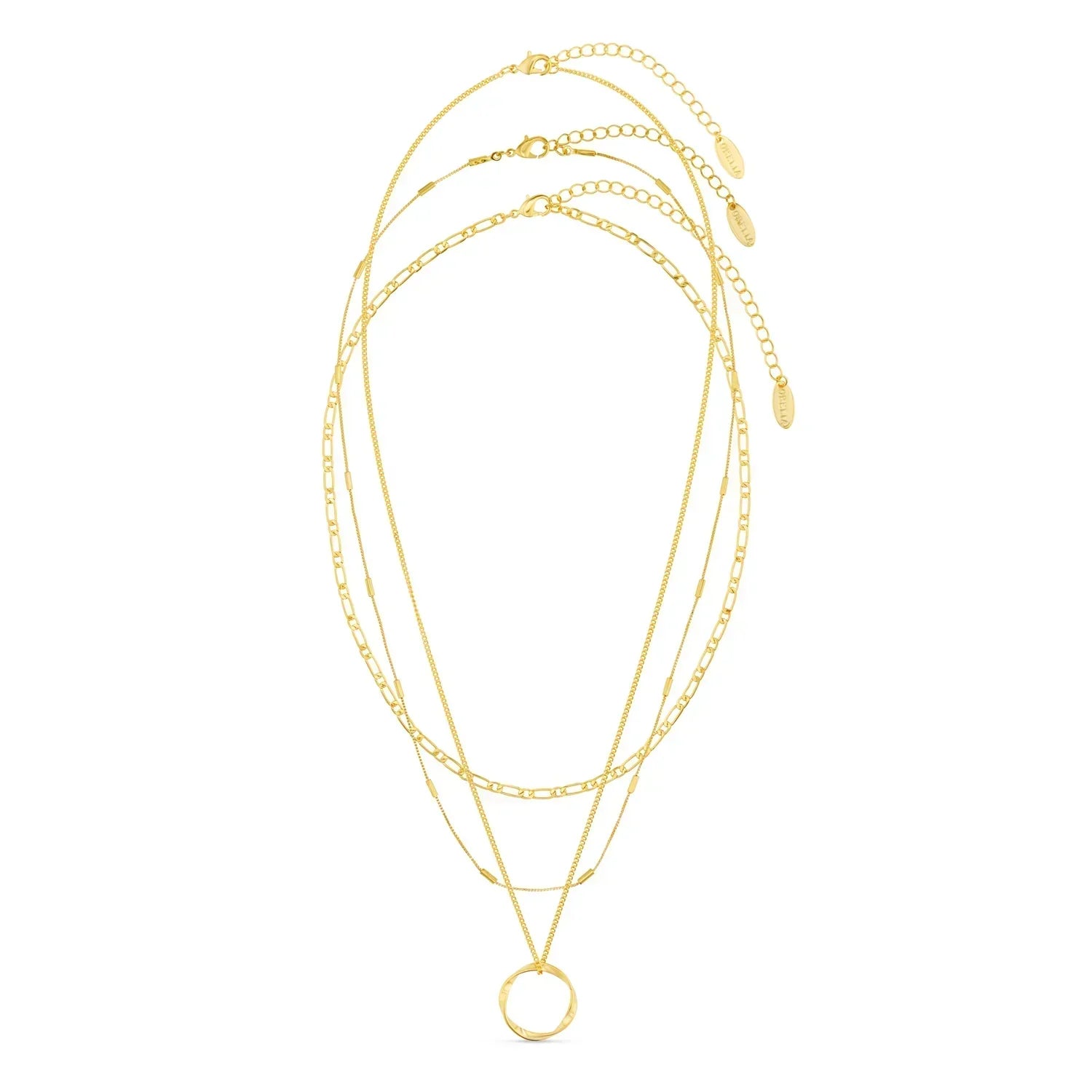 Gold-plated Layered Necklace Set