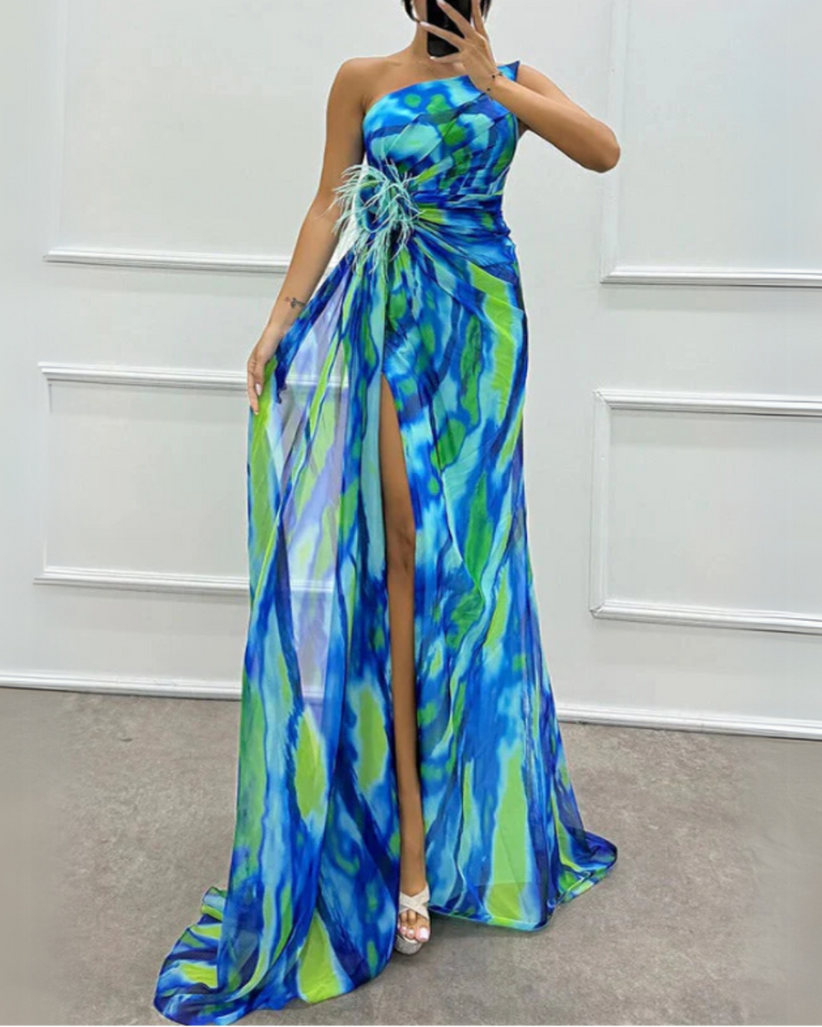 Fenna™ – Vibrant elegant draped dress