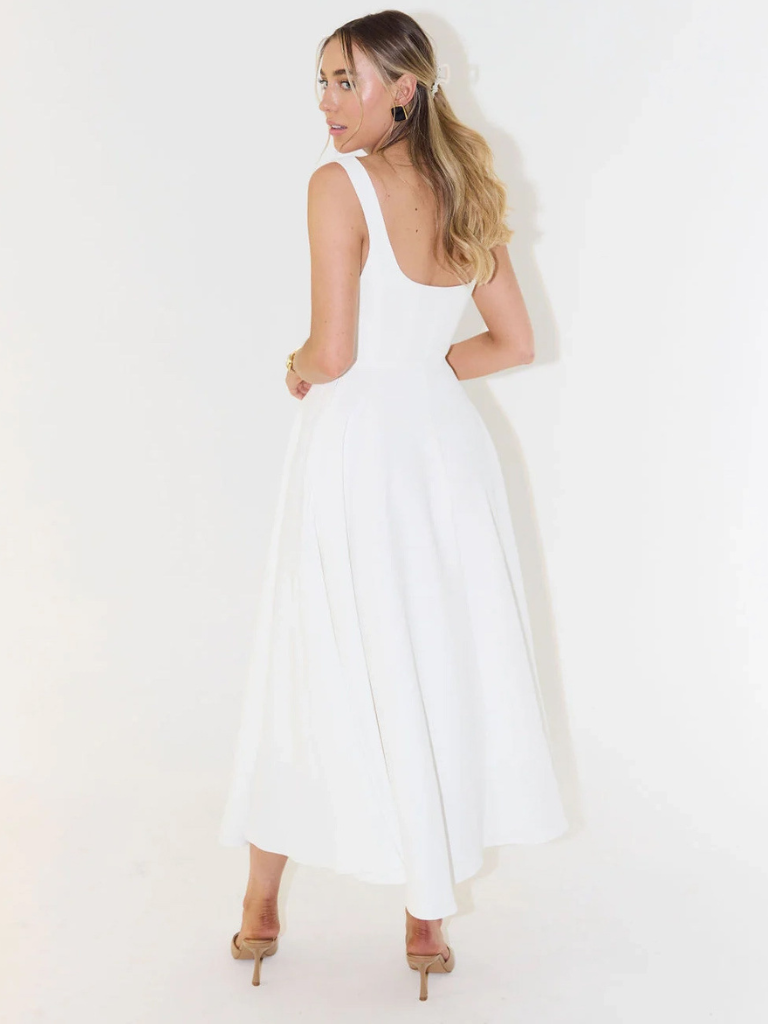 Pink Chiffon Dress V-Neck