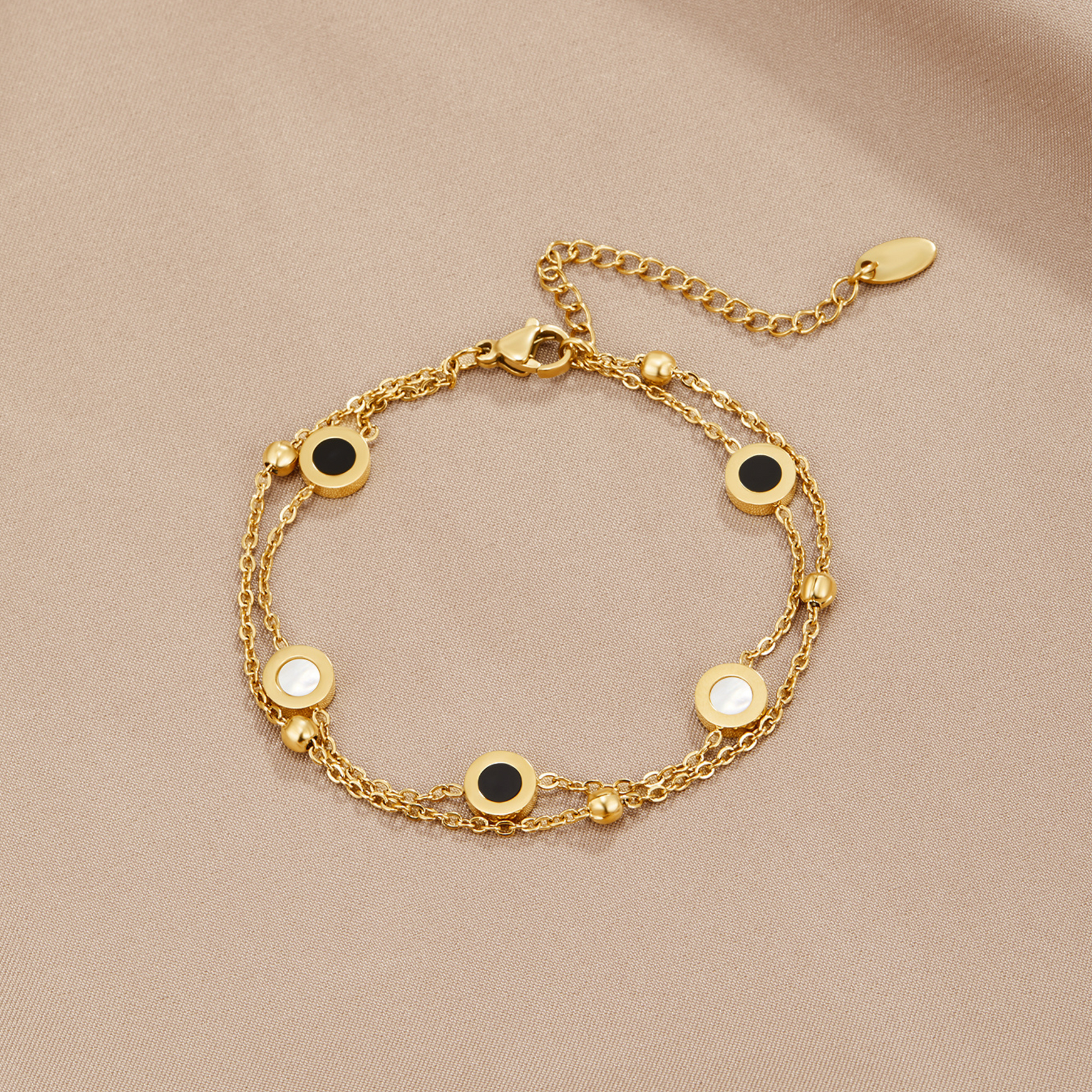 Black and White Stone Bracelet