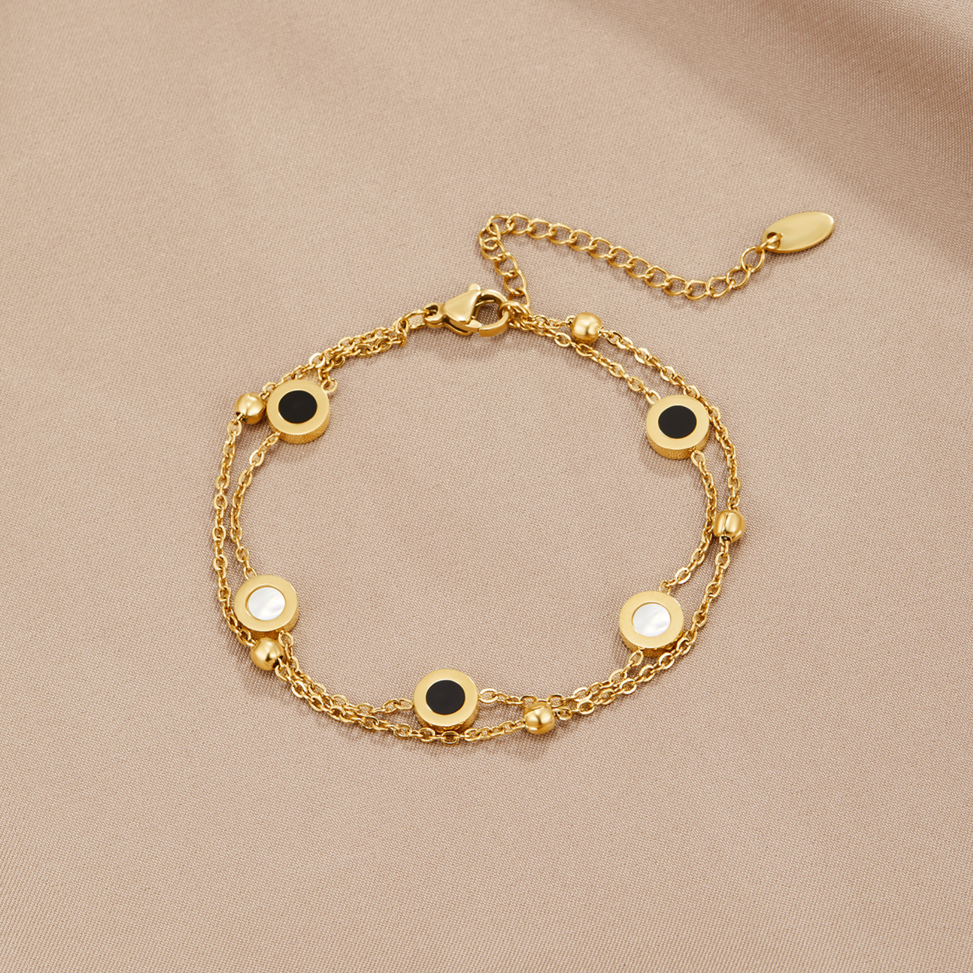 Black and White Stone Bracelet