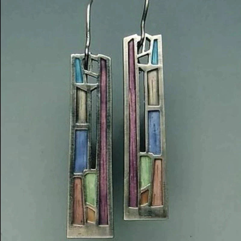 Vintage Handpainted earrings