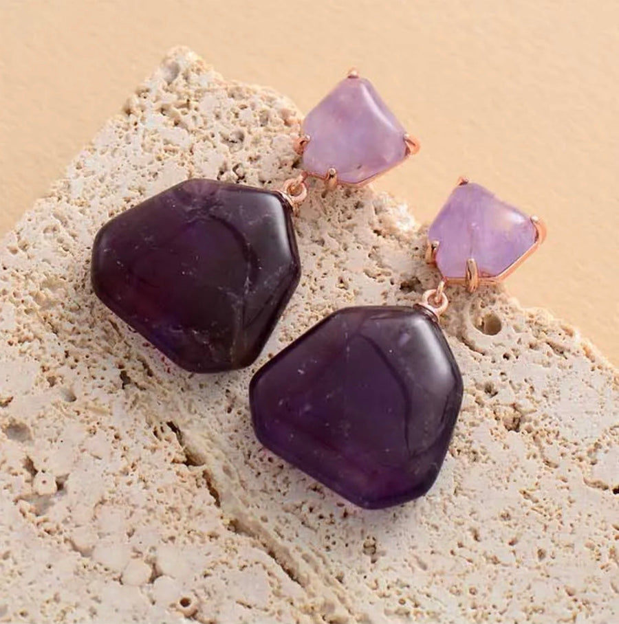 Modern Geometry Drop Earrings