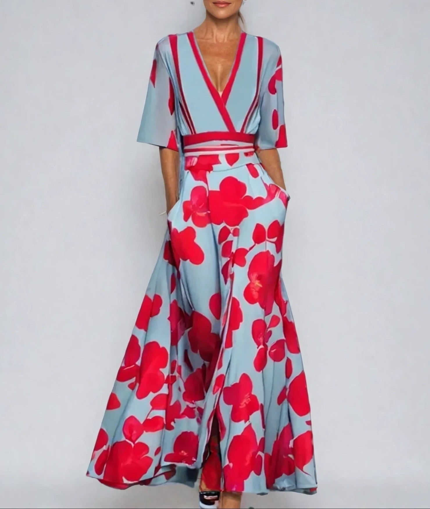 Sanne™ – Comfortable dress with three-quarter sleeves