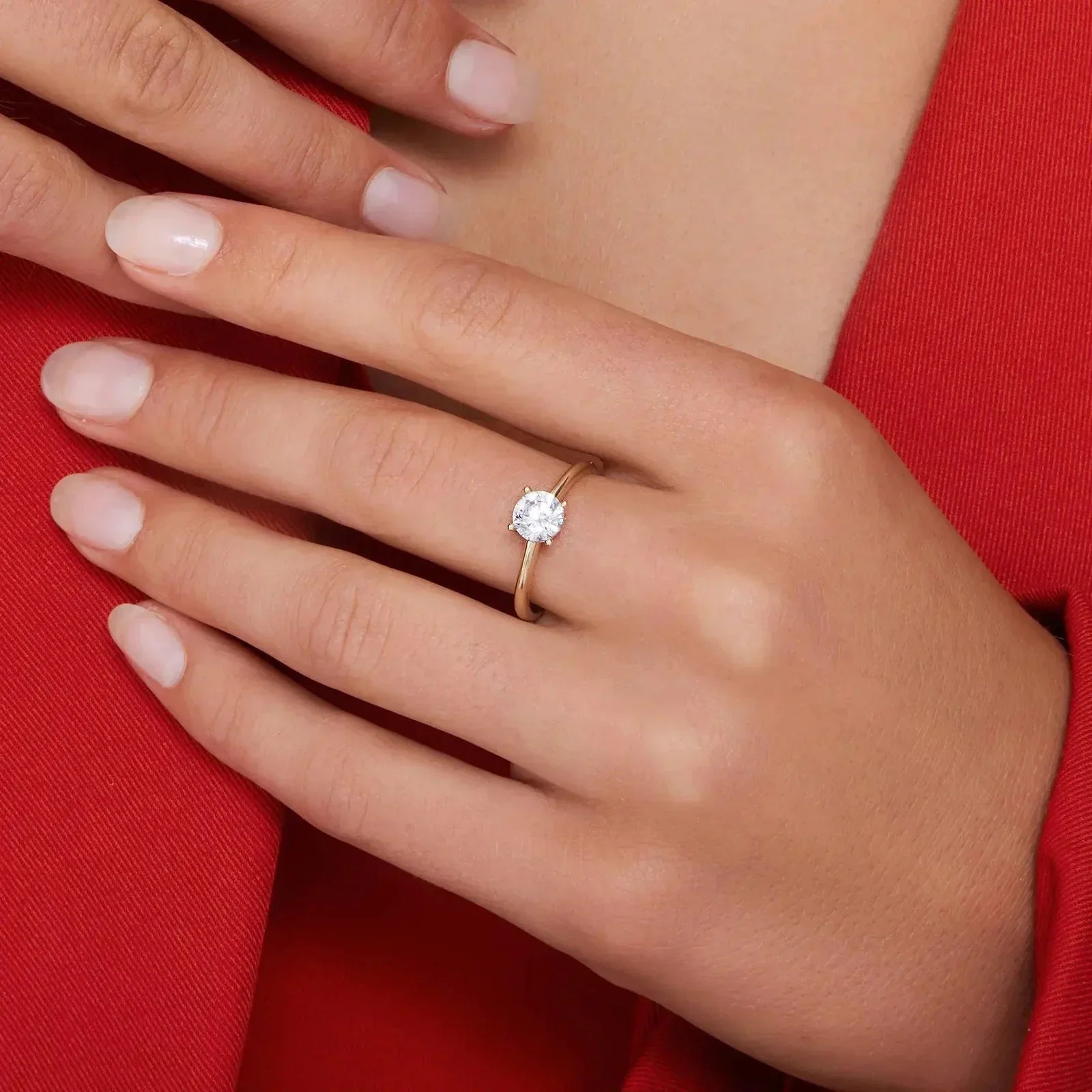 Gold Solitaire Ring