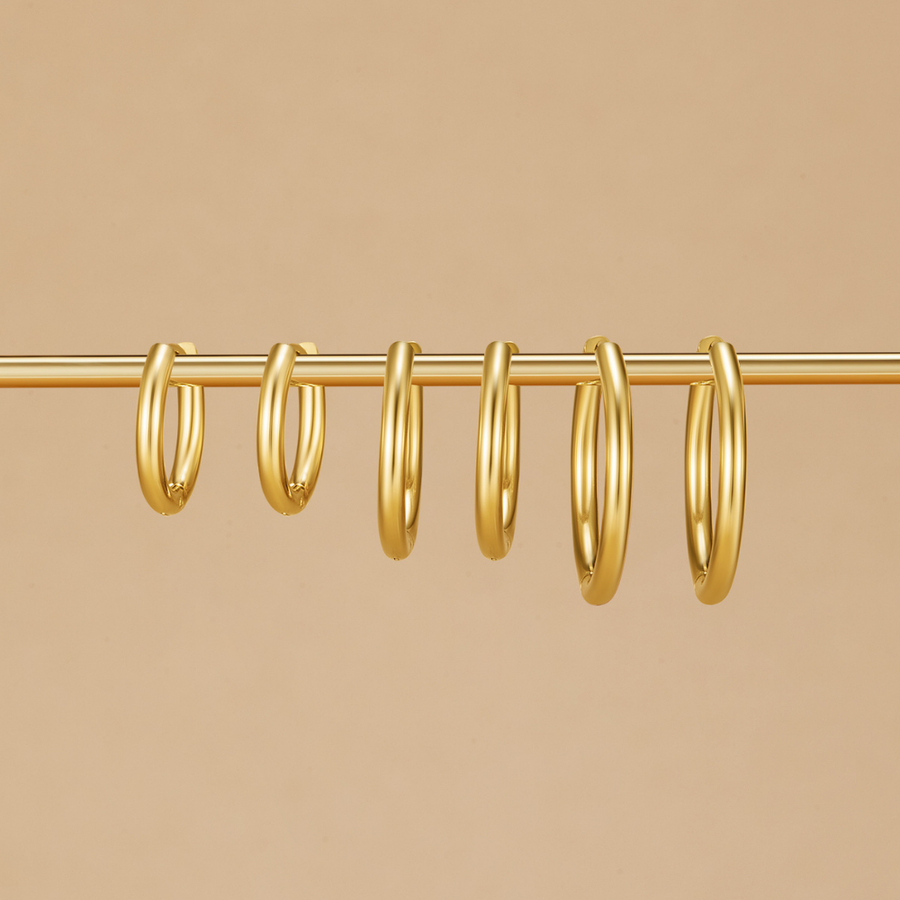 Triple Hoop Earrings Set
