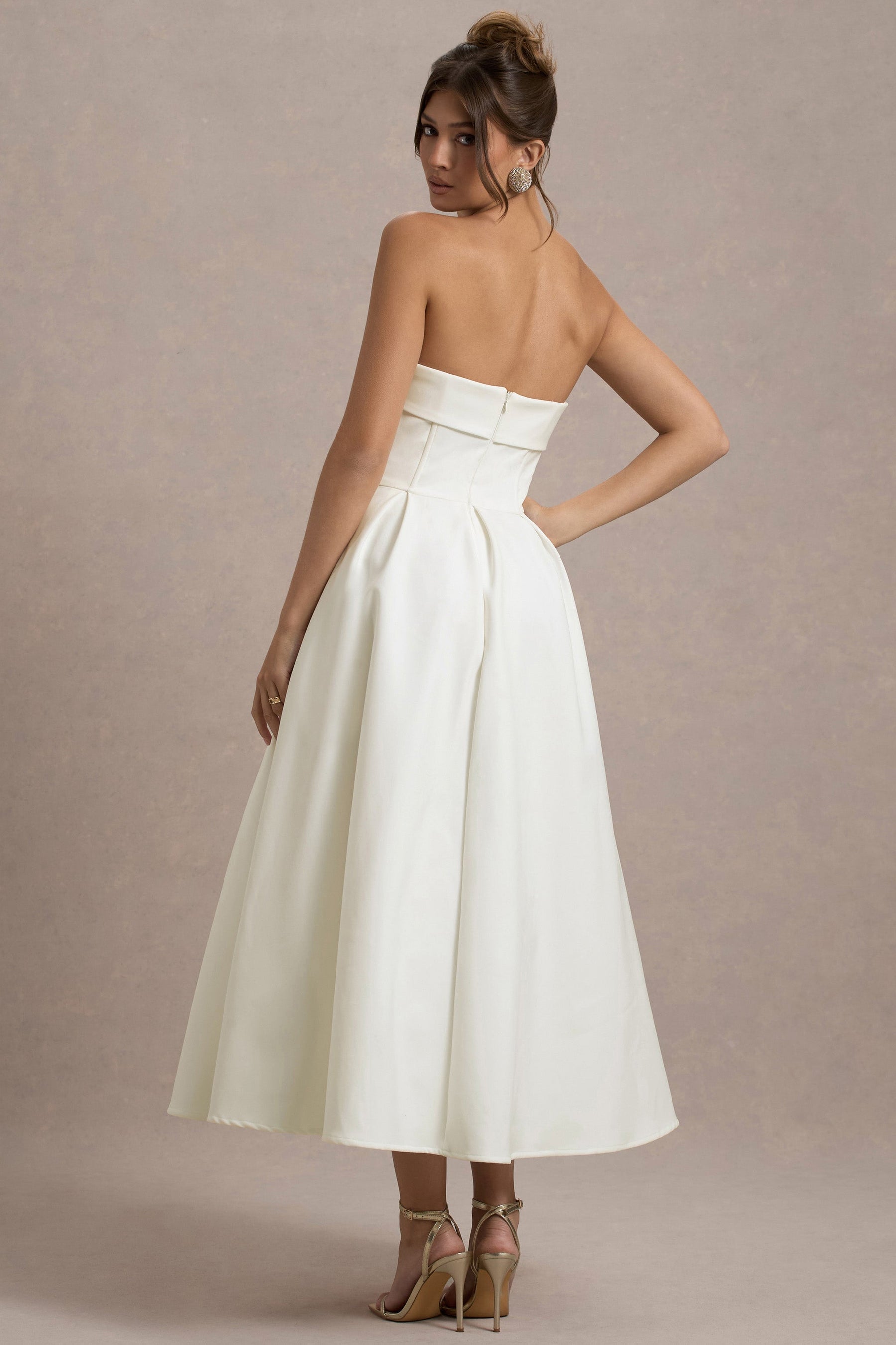 ANNE | Stylish Off-Shoulder Midi Dress